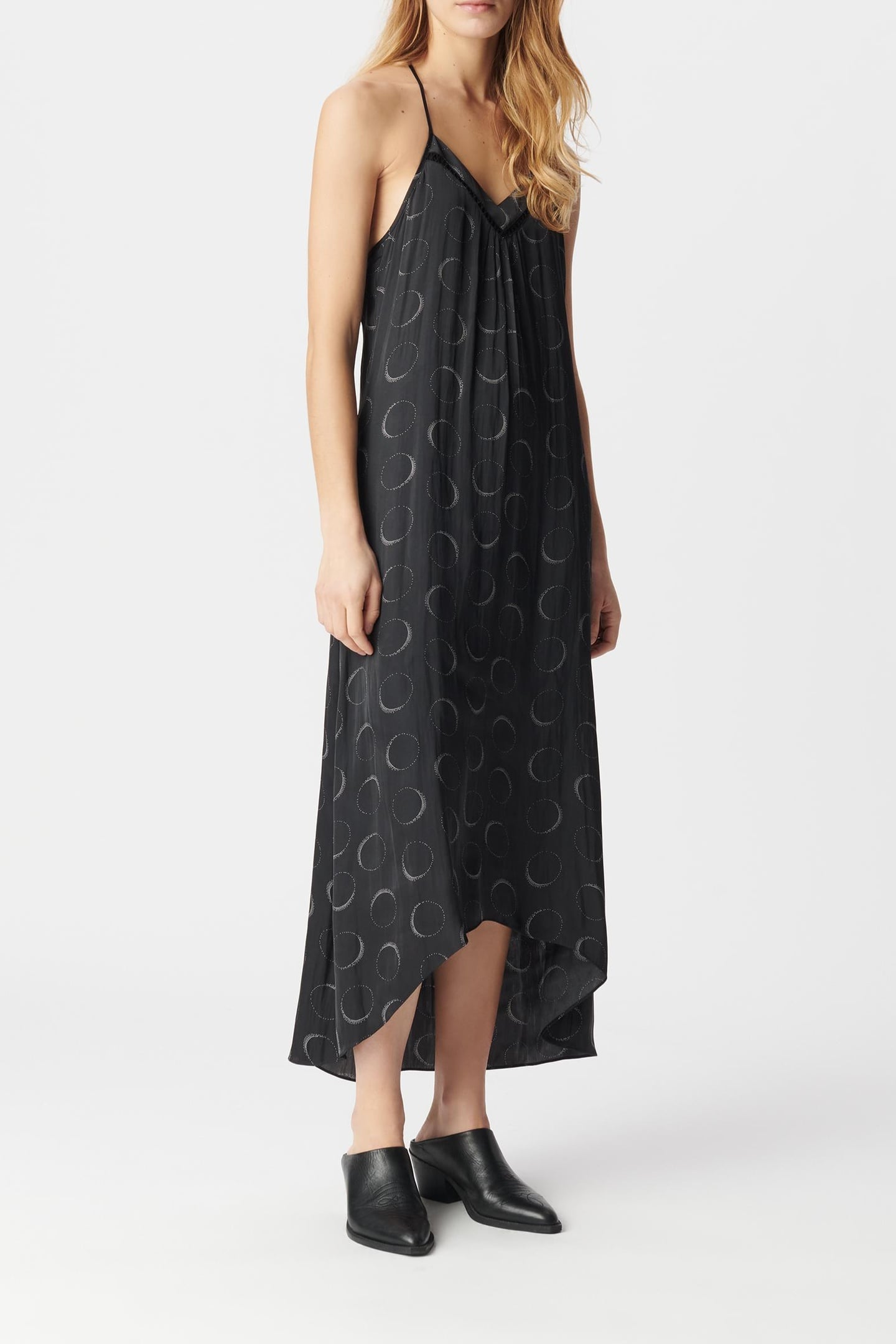 BLACK ECLIPSE PRINT MAXI DRESS 1