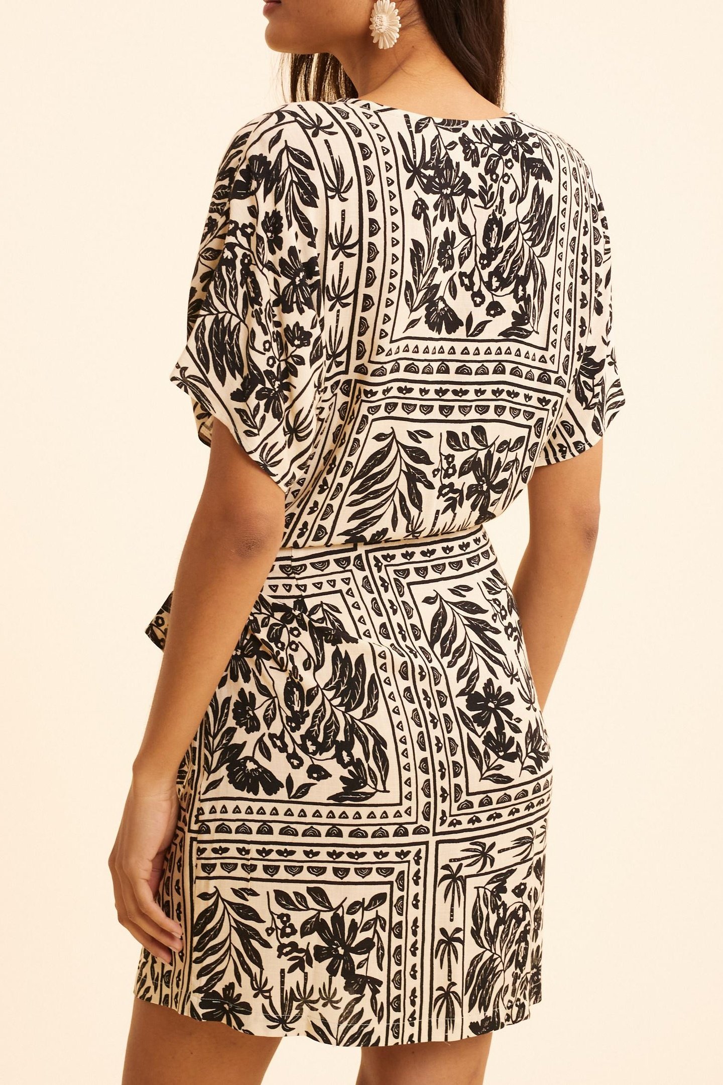 ECRU BANDANA PRINT DRESS ECRU 3
