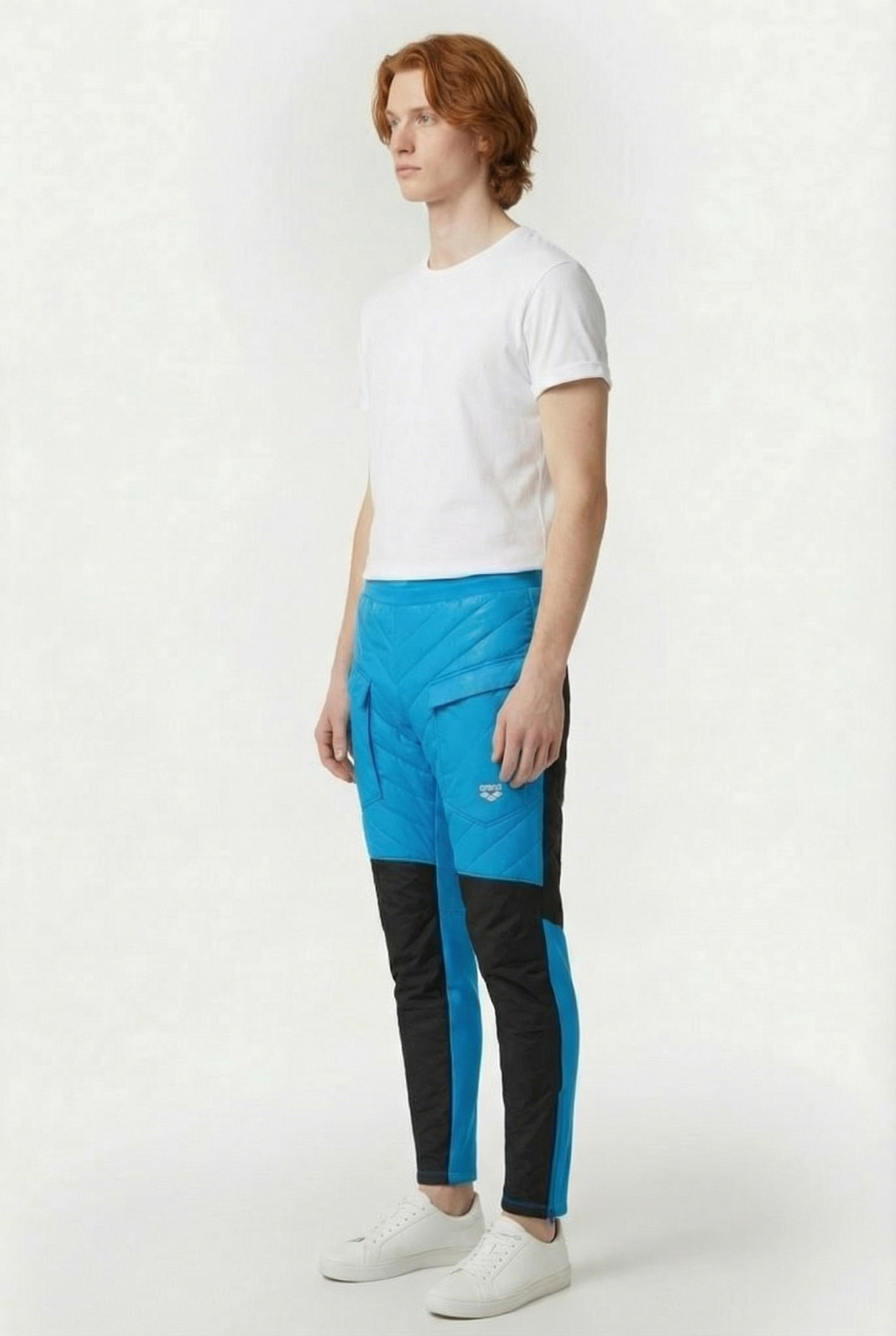 UNISEX HALF-QUILTED PANT CYAN BLACK 6