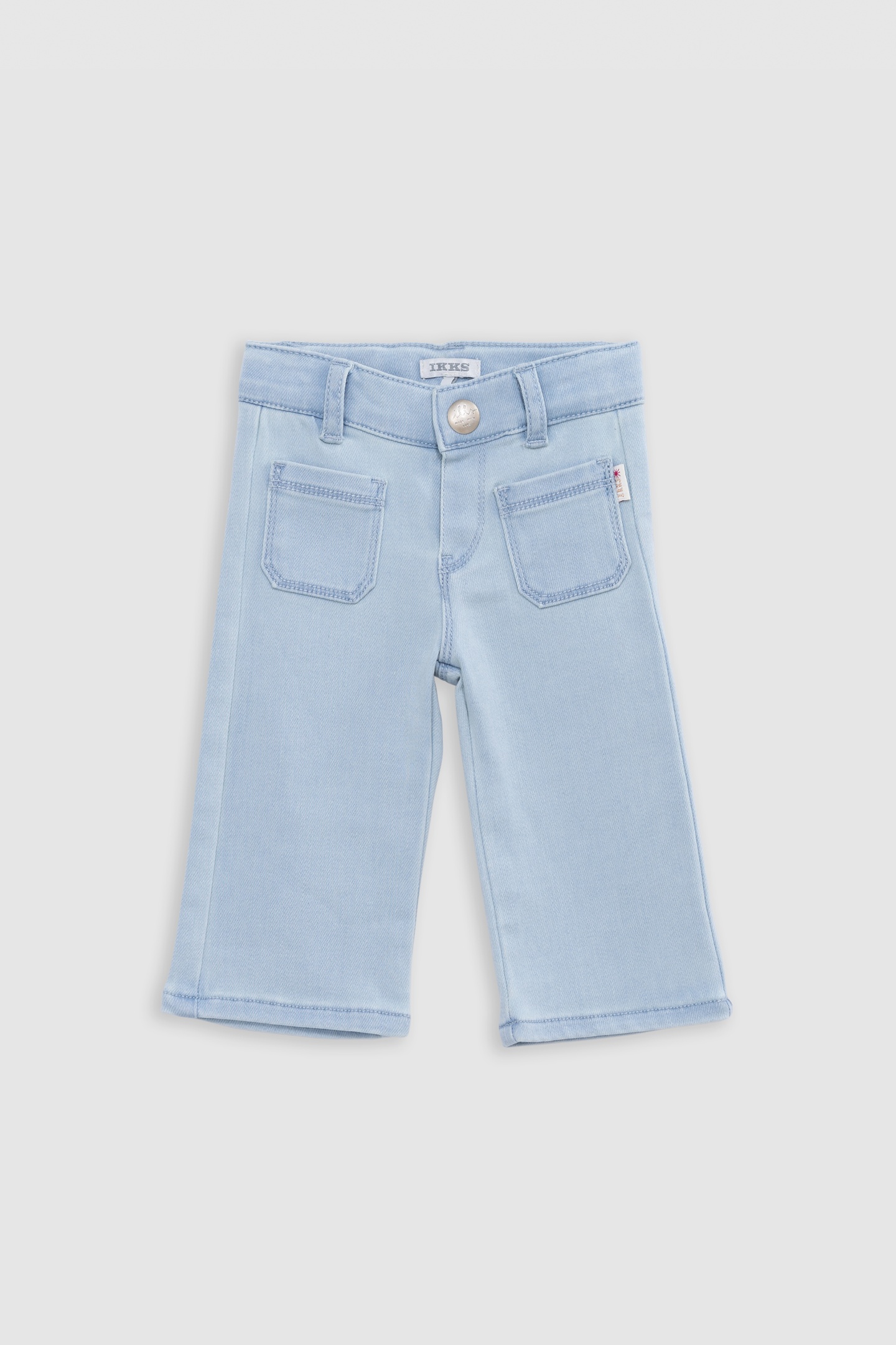 PINK JEANS WITH PALM-TREE PRINT SCARF BELT 3