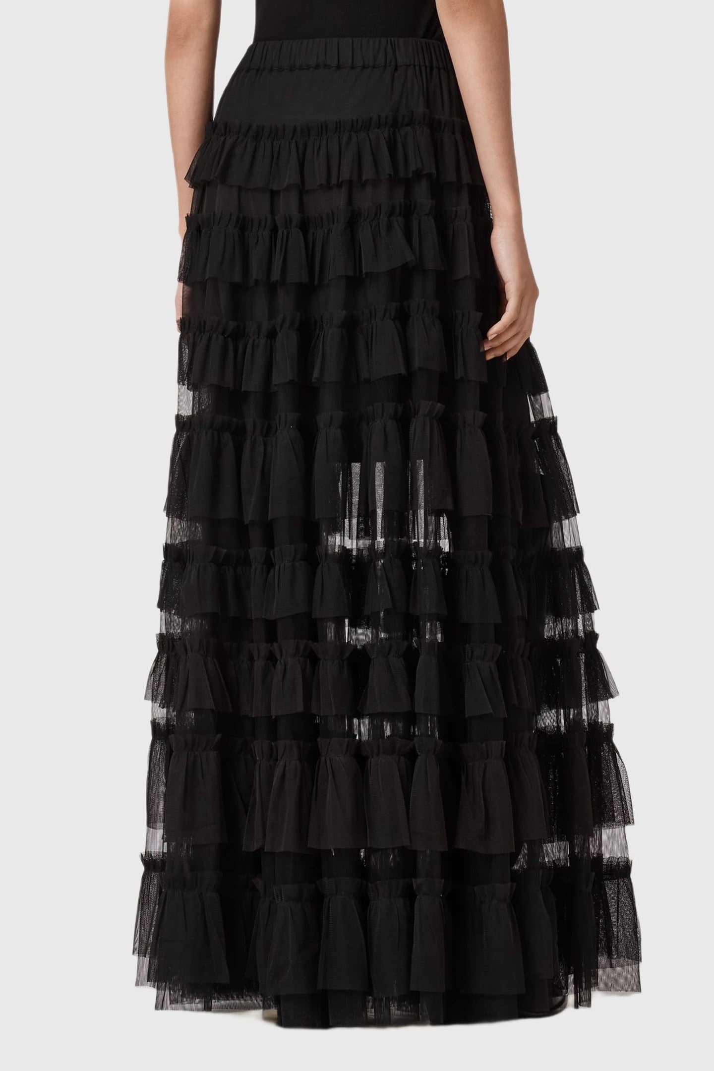 AUDE RUFFLE SKIRT BLACK 7