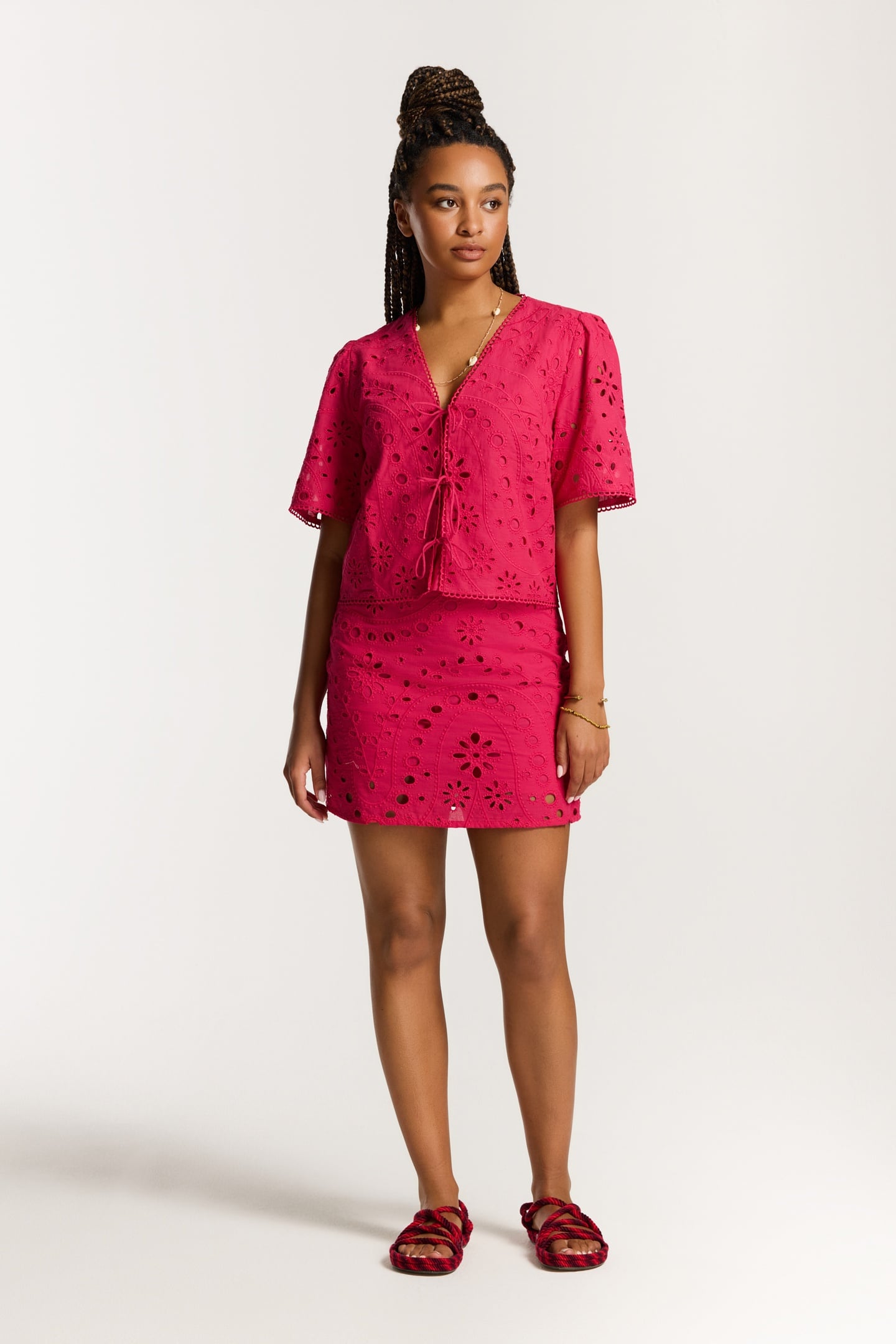 IMKE TOP PAISLEY BRODERIE RED PAISLEY BRODERIE 1