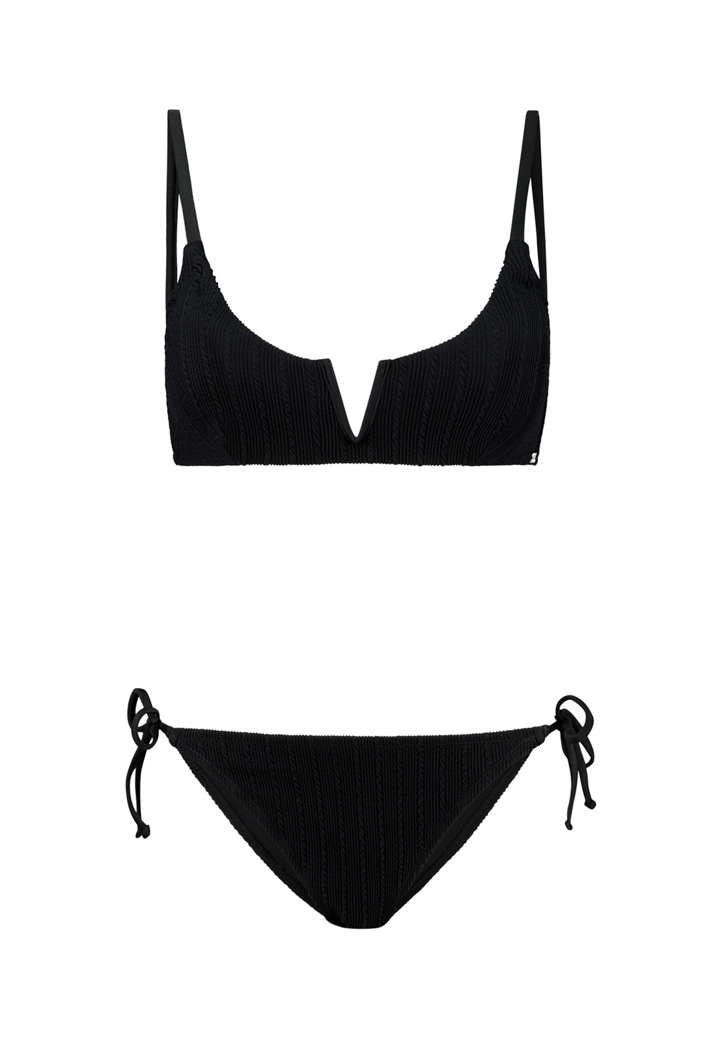 LEAH BIKINI SET MALTA STRUCTURE BLACK MALTA STRUCTURE 5