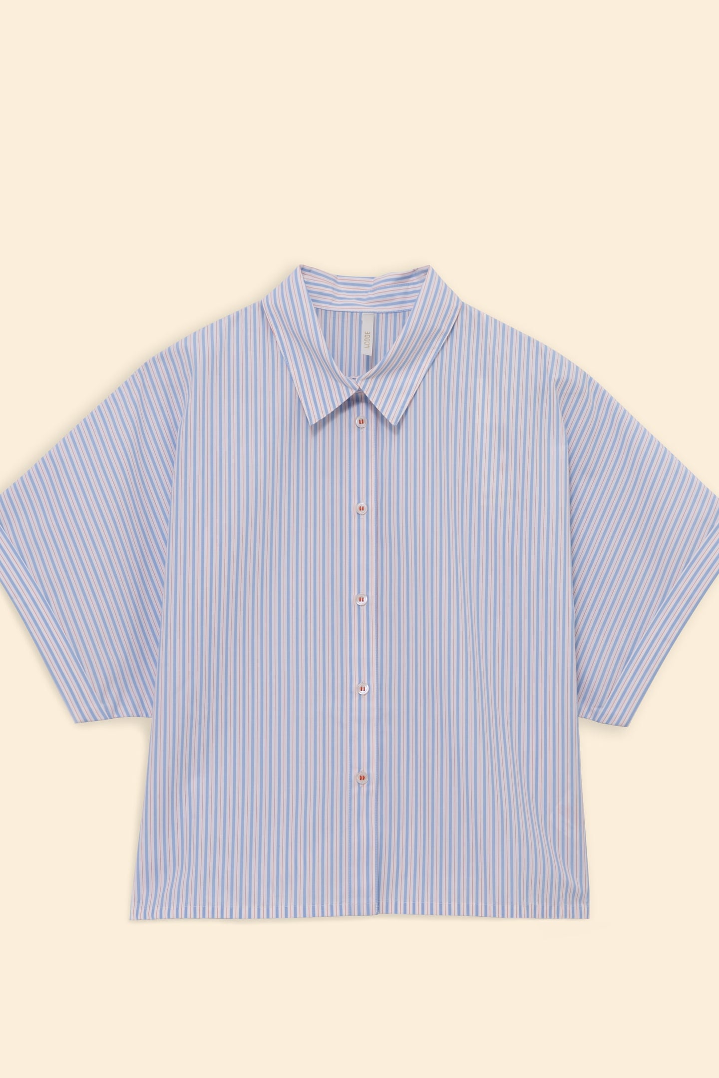 WHITE STRIPED CROPPED SHIRT OFF-WHITE 5