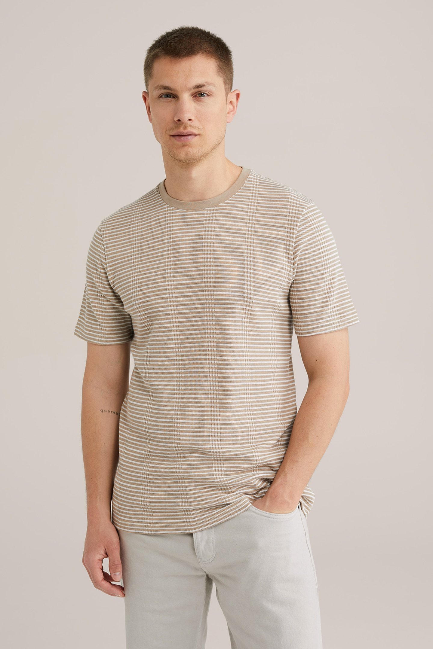 T-SHIRT BEIGE by WE Fashion