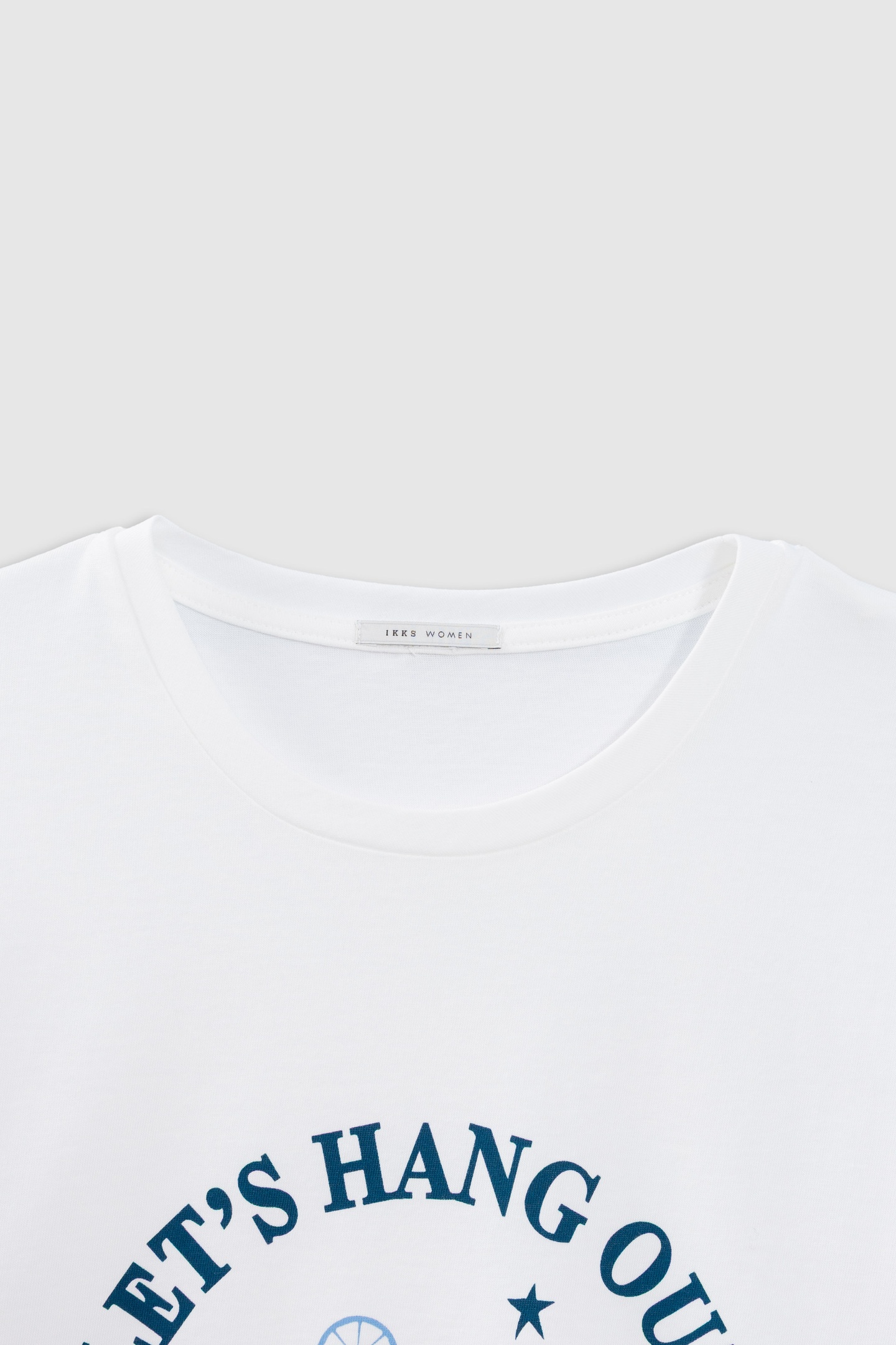 WHITE SHORT-SLEEVED T-SHIRT, COCKTAIL IMAGE SLOGAN 2