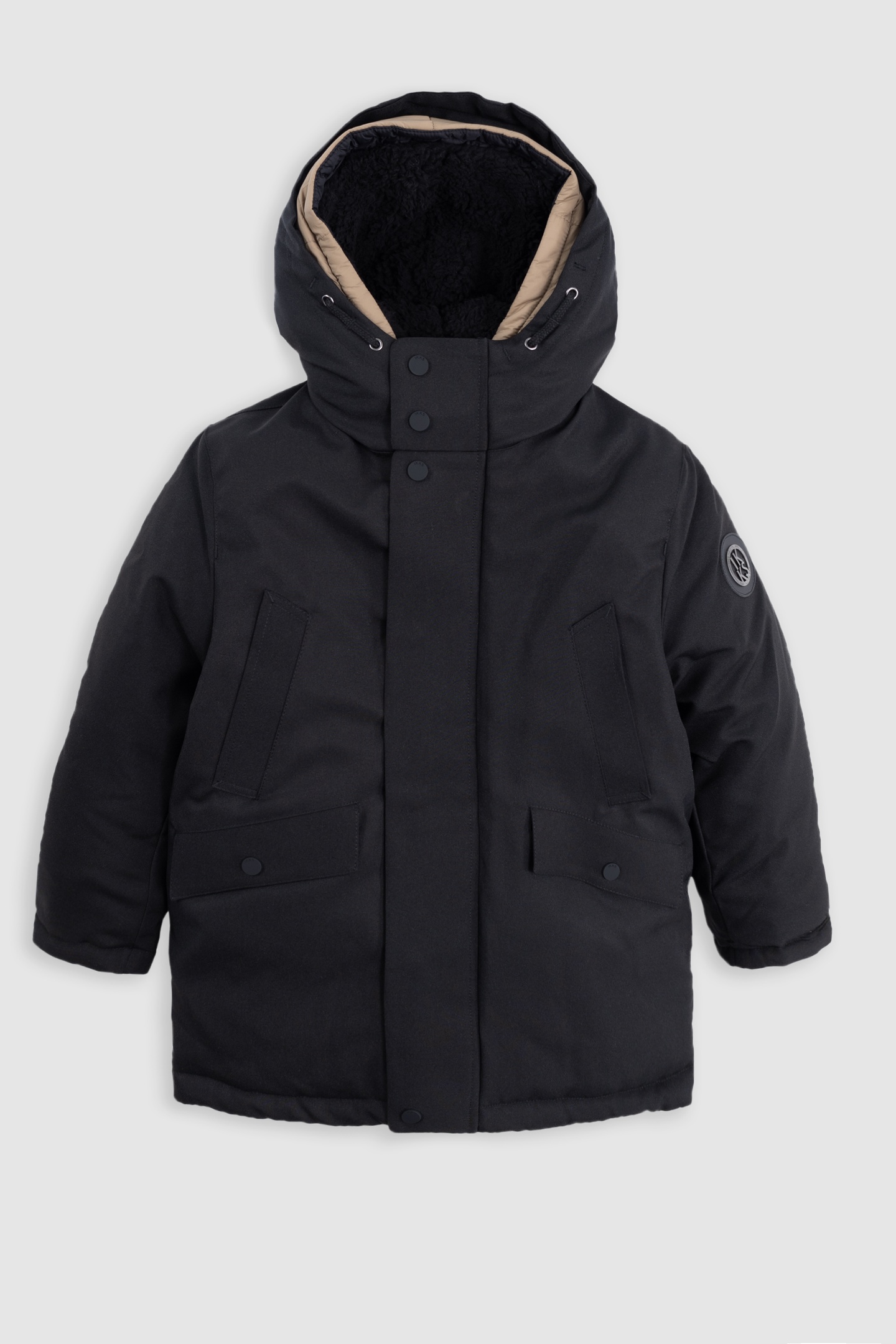 BOY'S 3-IN-1 BLACK PARKA WITH REVERSIBLE DOWN JACKET 1