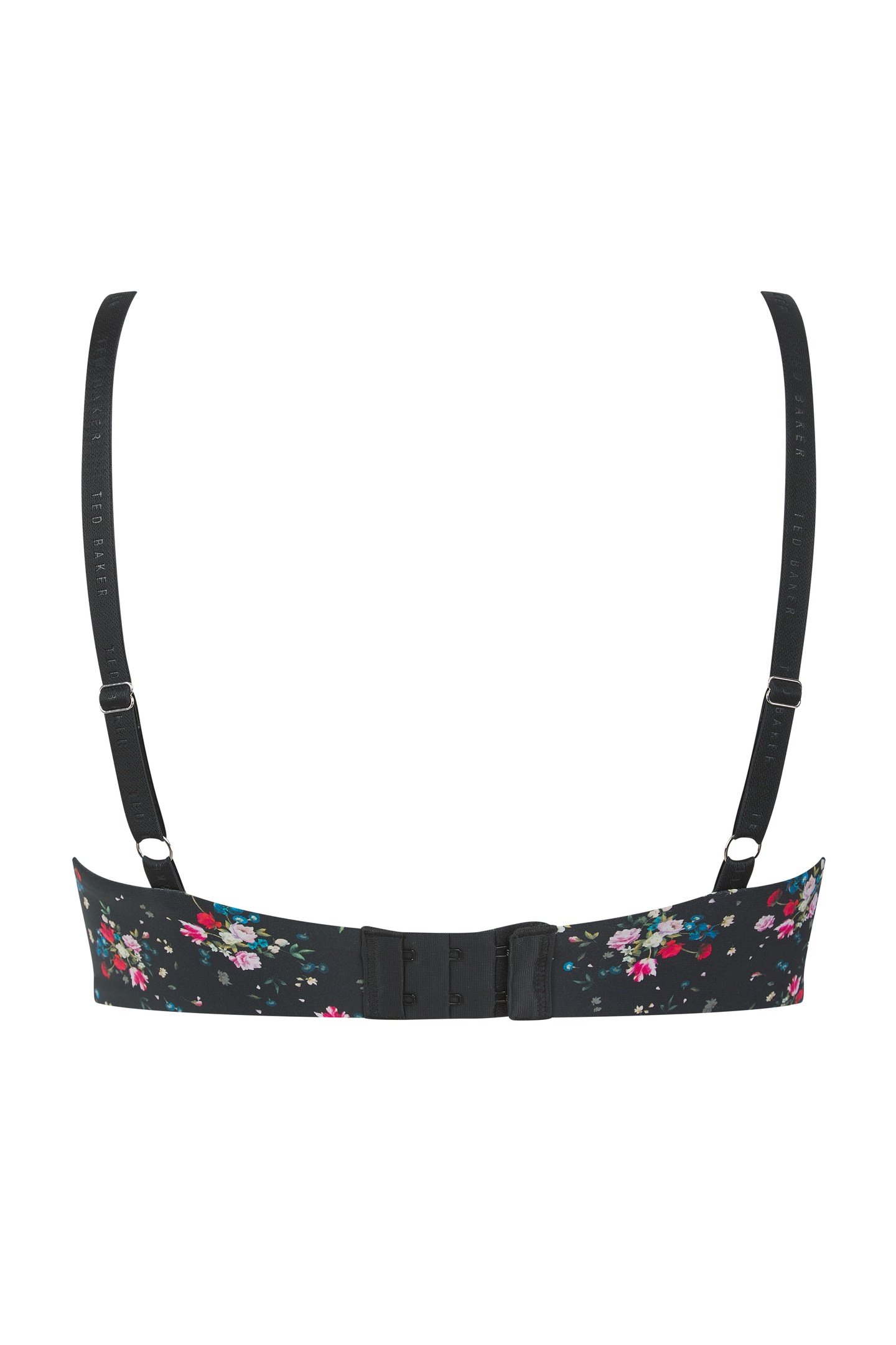 FABEL 2 PK DITSY ROSE PRINT WIRELESS SHAPIING BRA JET BLACK  5