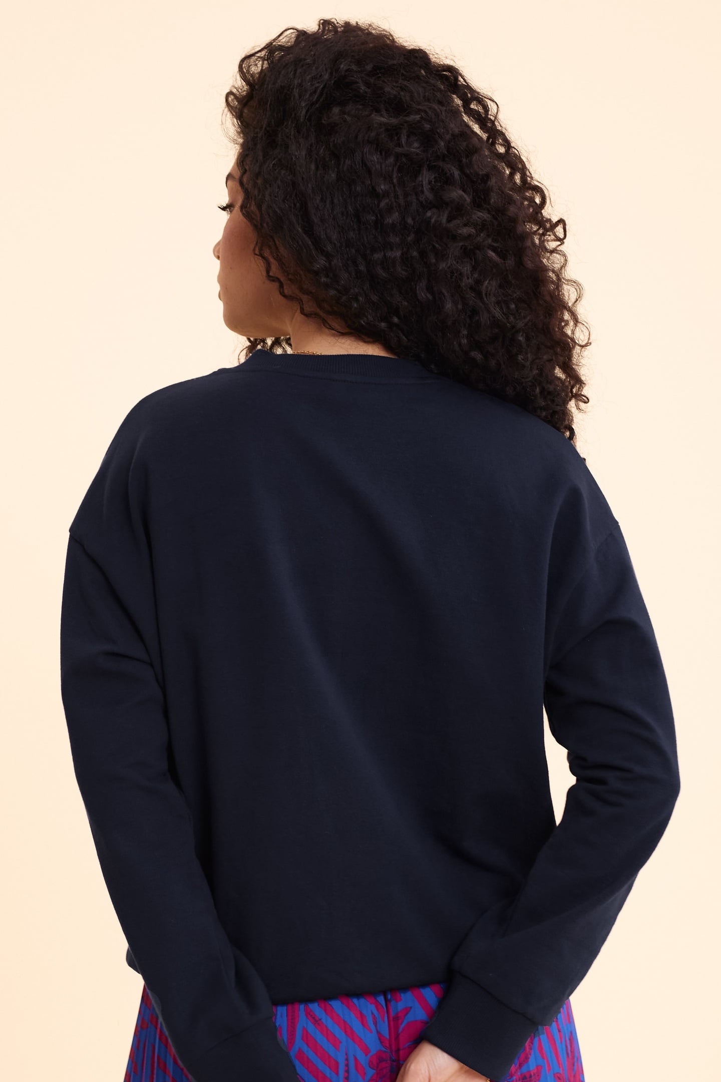 MONOGRAMMED BLUE SWEATSHIRT FLOCKED WITH RUBBER INDIGO 3