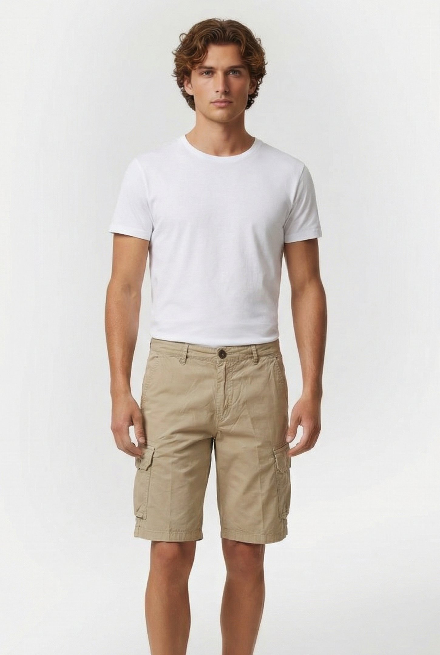 UNISEX BERMUDA CARGO BEIGE 1