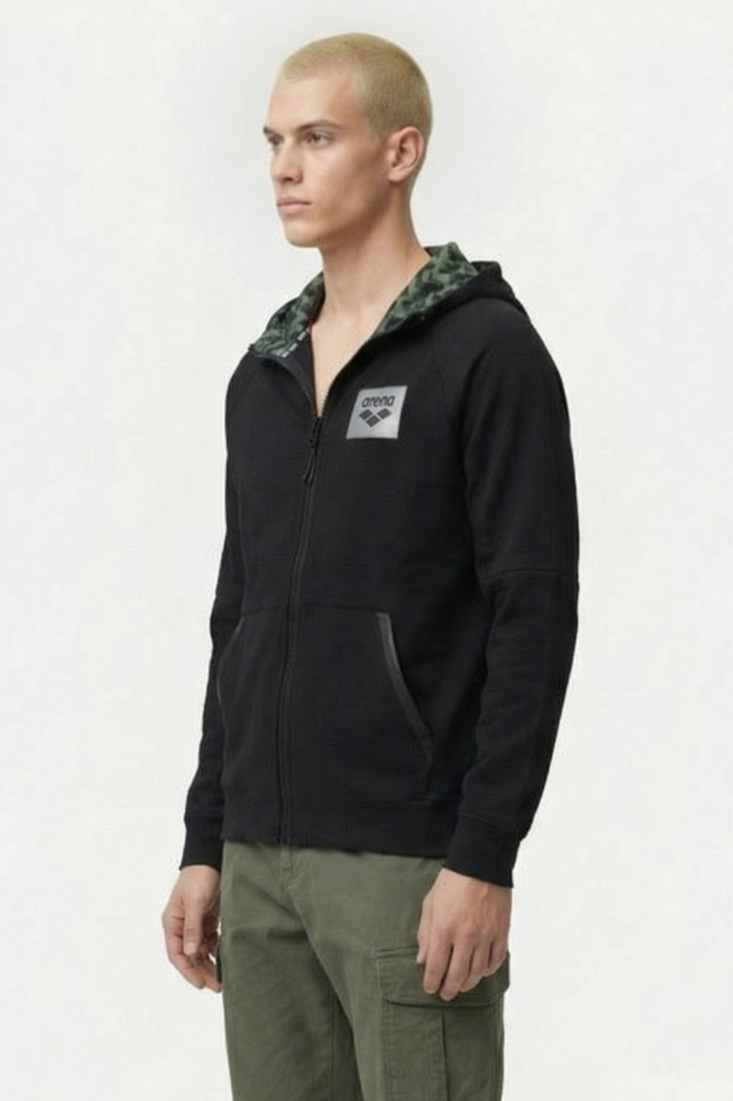 MAN HOODIE FULL ZIP BLACK 3