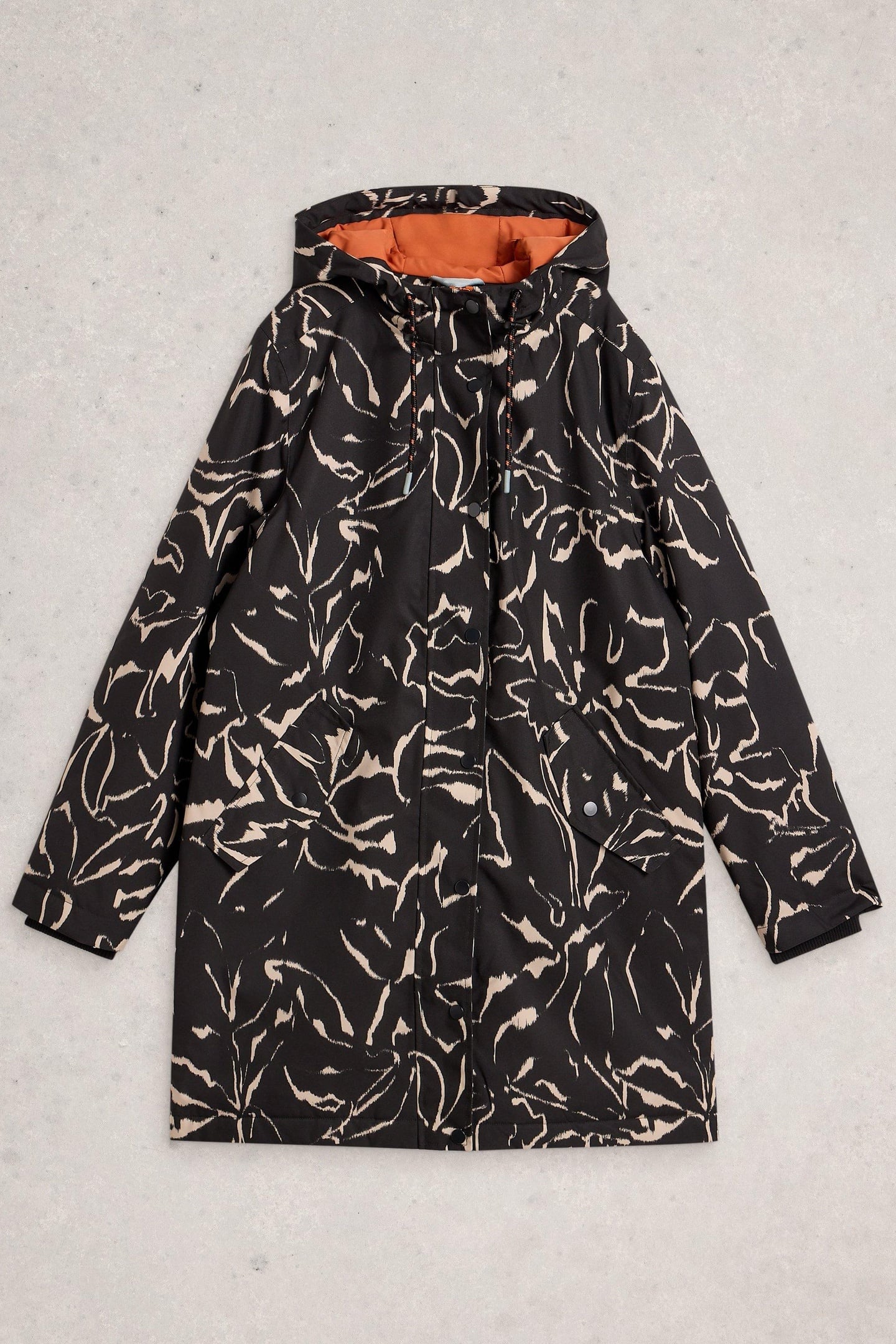 WILLOW WATERPROOF COAT BLACK PRINT 3