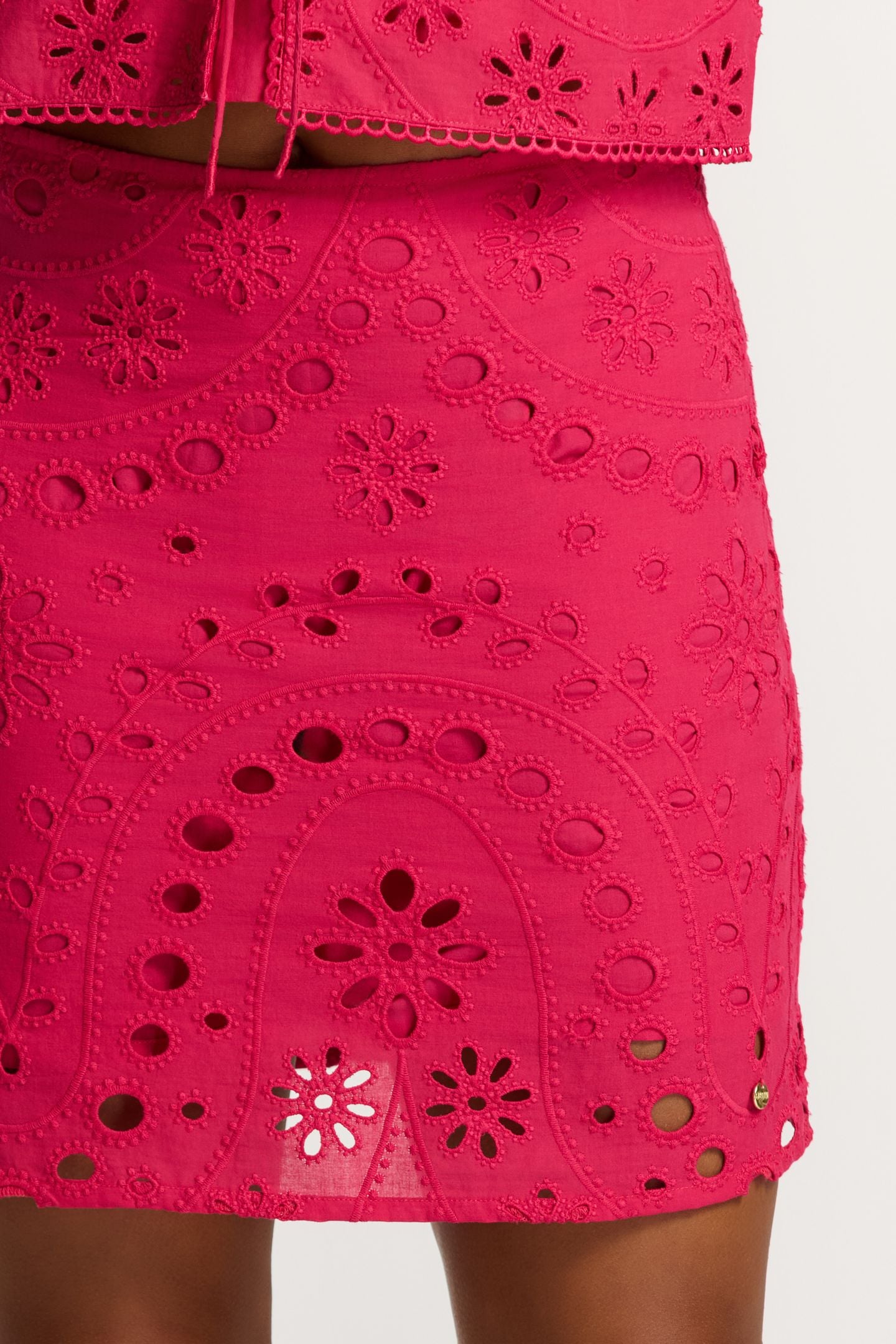 GINNY SKIRT PAISLEY BRODERIE RED PAISLEY BRODERIE 10