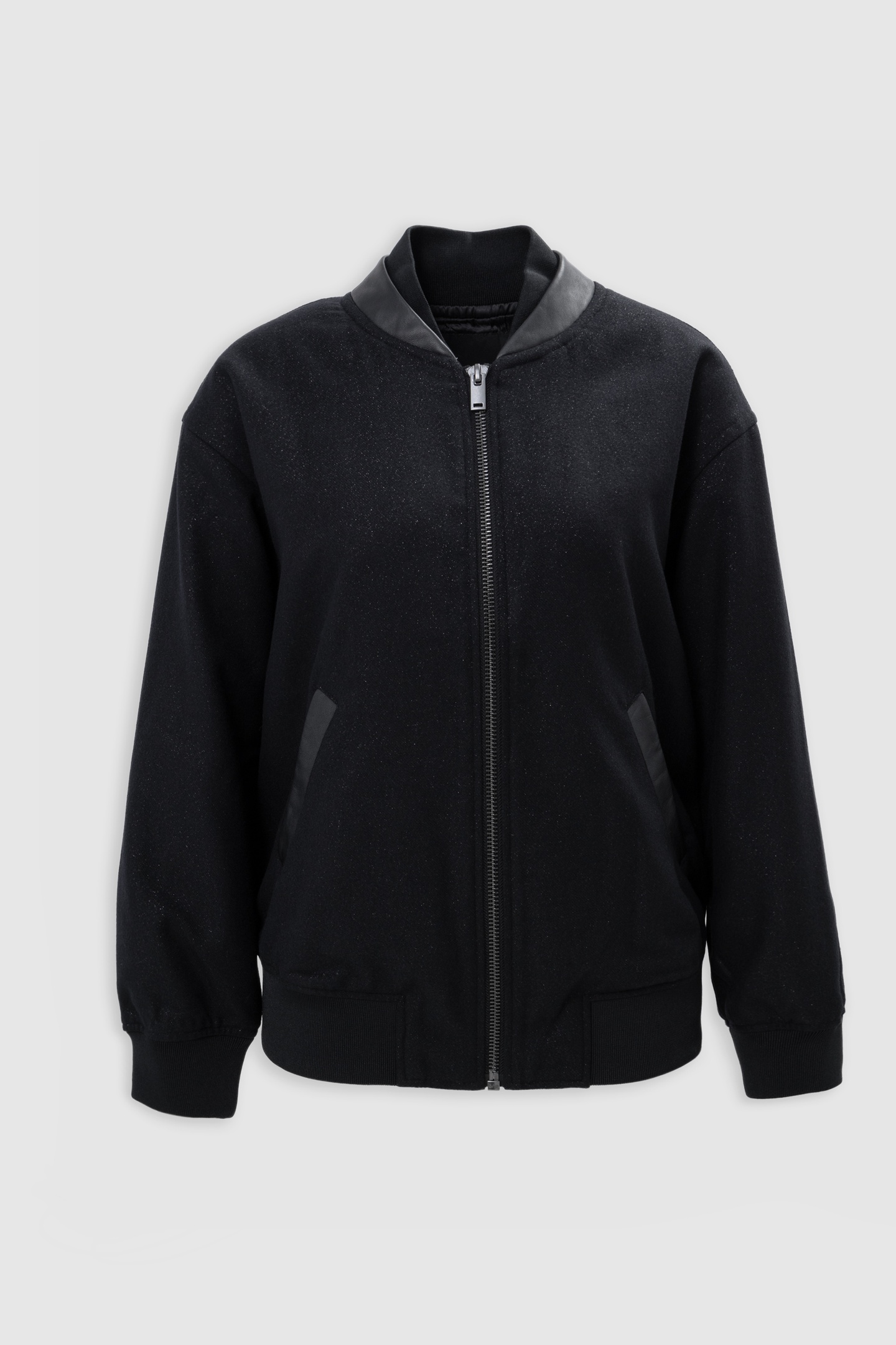 PURE EDITION-OVERSIZE SEQUINED BLACK BOMBER 4