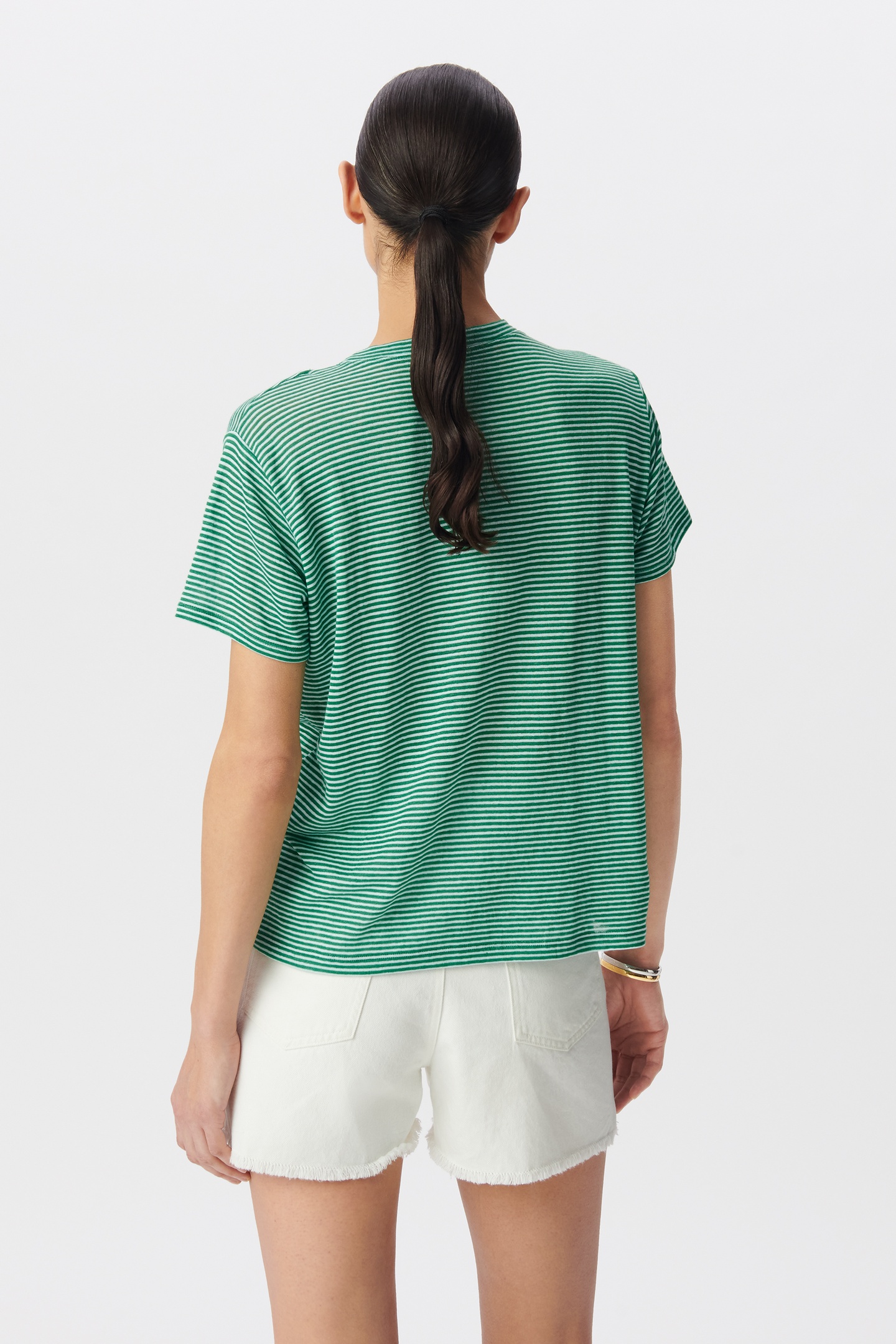 TEE-SHIRT SAILOR GREEN MESSAGE VELOUR 3