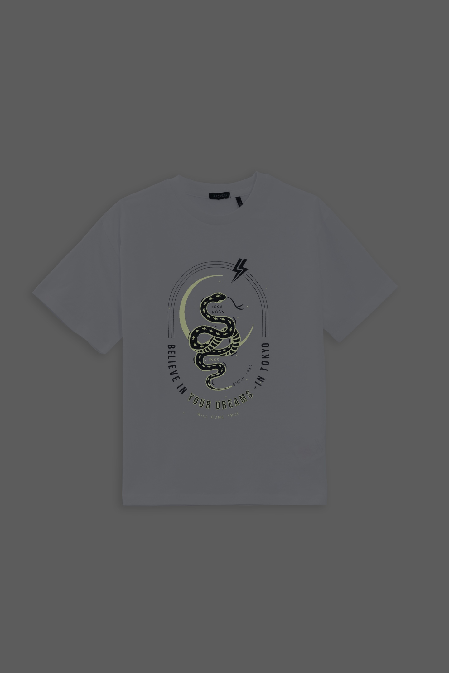 REFLECTIVE WHITE ORGANIC COTTON SNAKE T-SHIRT 3
