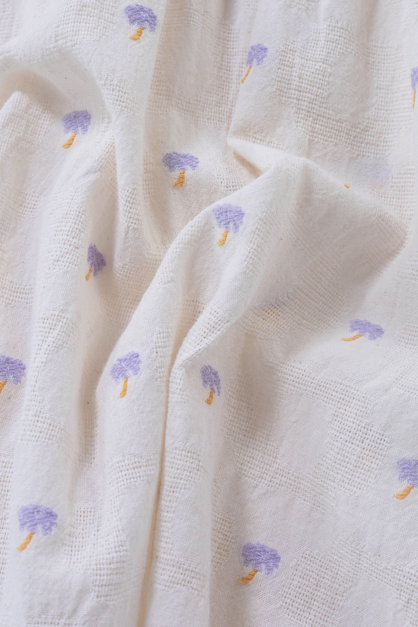 ECRU JACQUARD T-SHIRT WITH PALM TREE EMBROIDERY ECRU 9