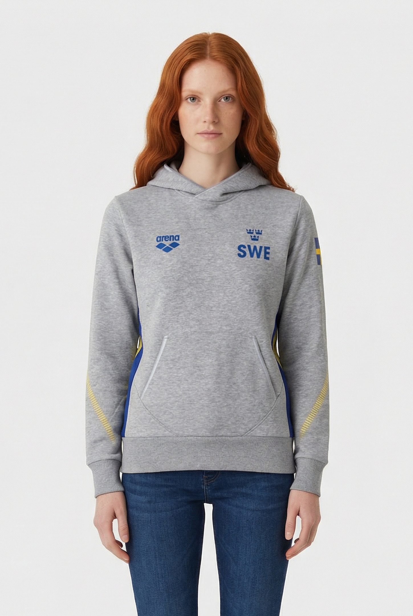 UNISEX SWEDEN HOODIE MEDIUM GREY MELANGE ROYAL 1