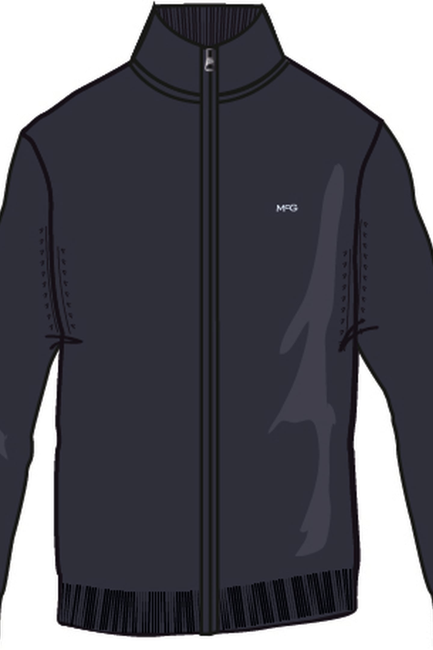 ZIP THRU CARDIGAN NAVY 3