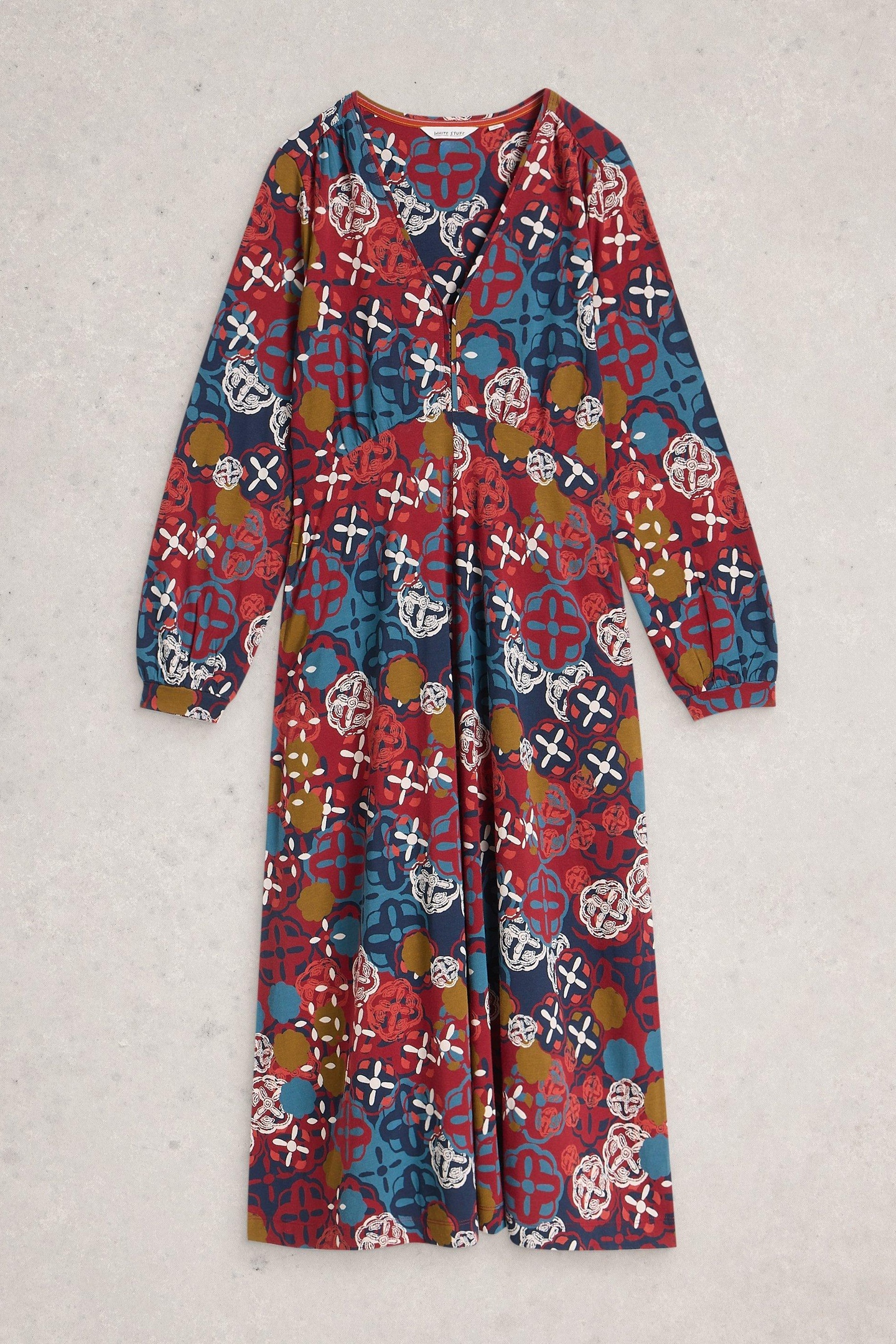 MEGAN JERSEY DRESS CHARTREUSE MULTI 4