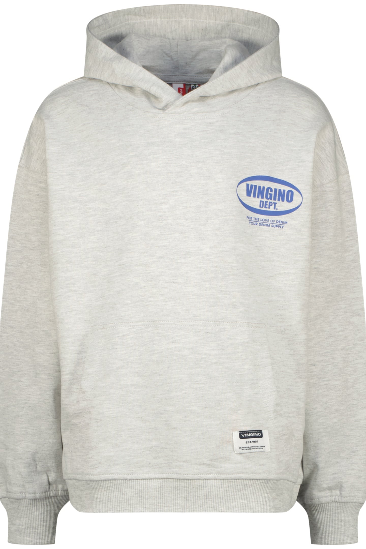 BASIC-HOODY FEARLESS GREY MELEE 1
