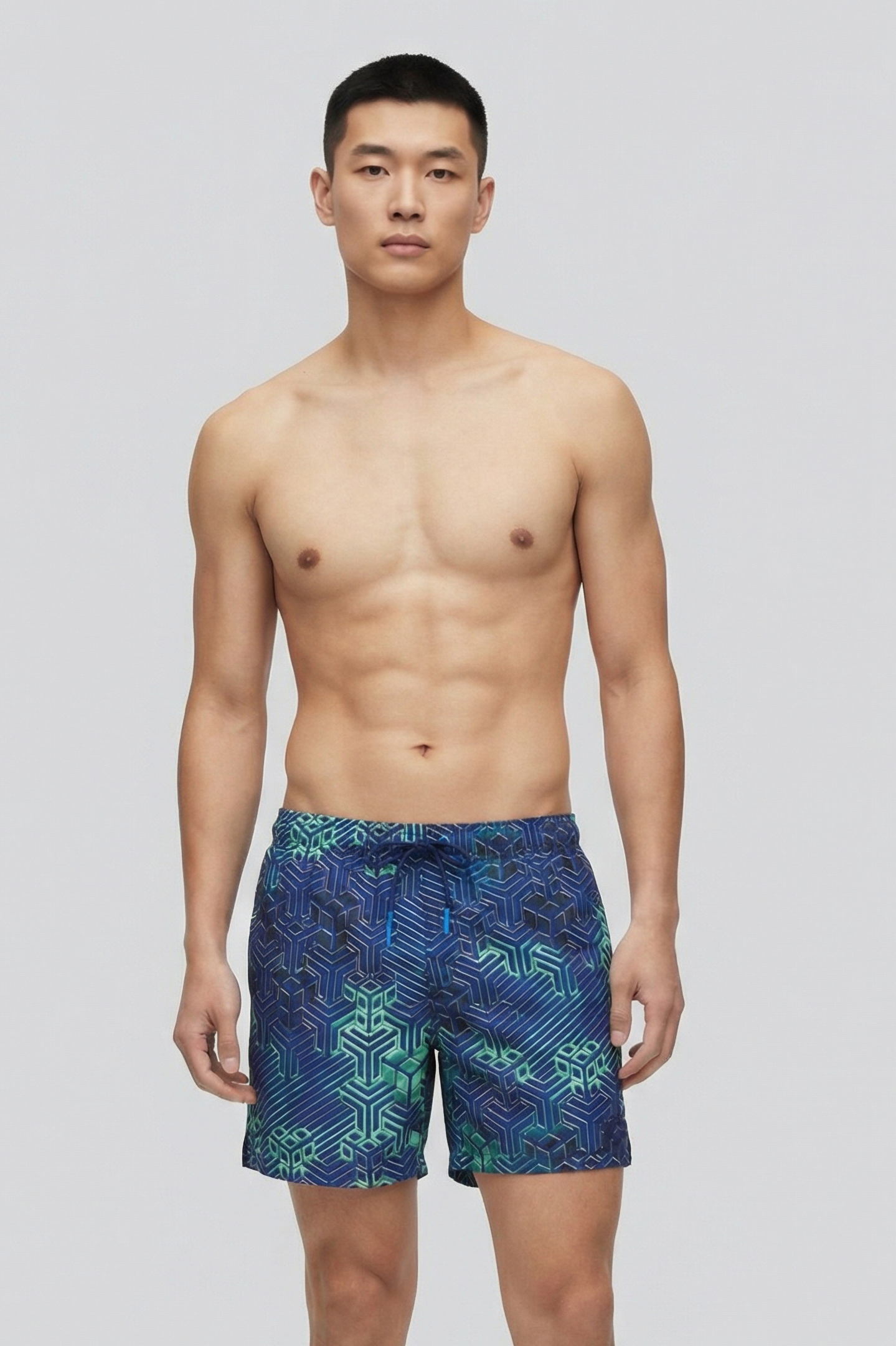 MEN'S BEACH BOXER ALLOVER KIKKO PRO NAVY 1