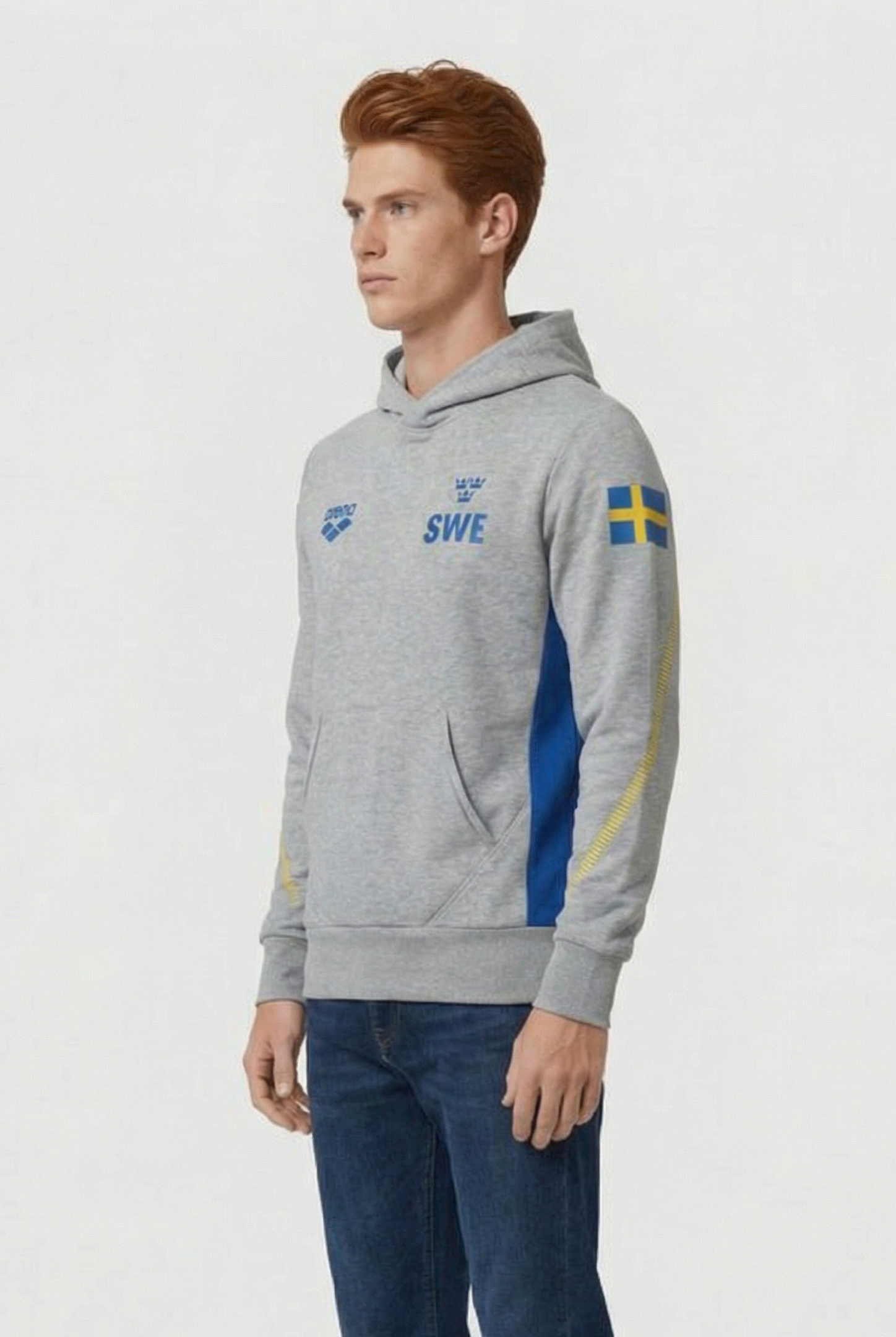 UNISEX SWEDEN HOODIE MEDIUM GREY MELANGE ROYAL 6