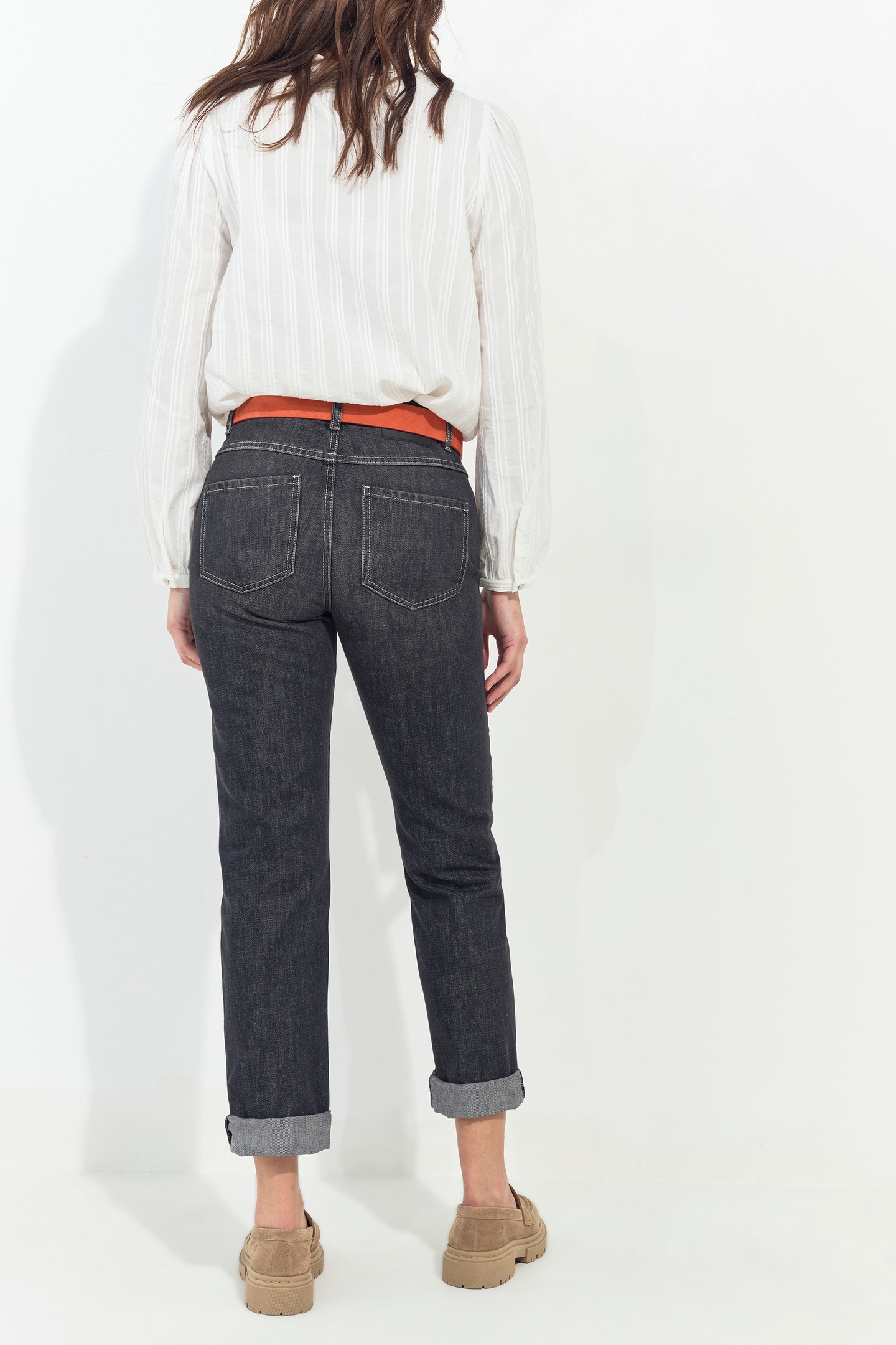 LE CARLA - WATERLESS GREY 7/8 STRAIGHT JEANS 4