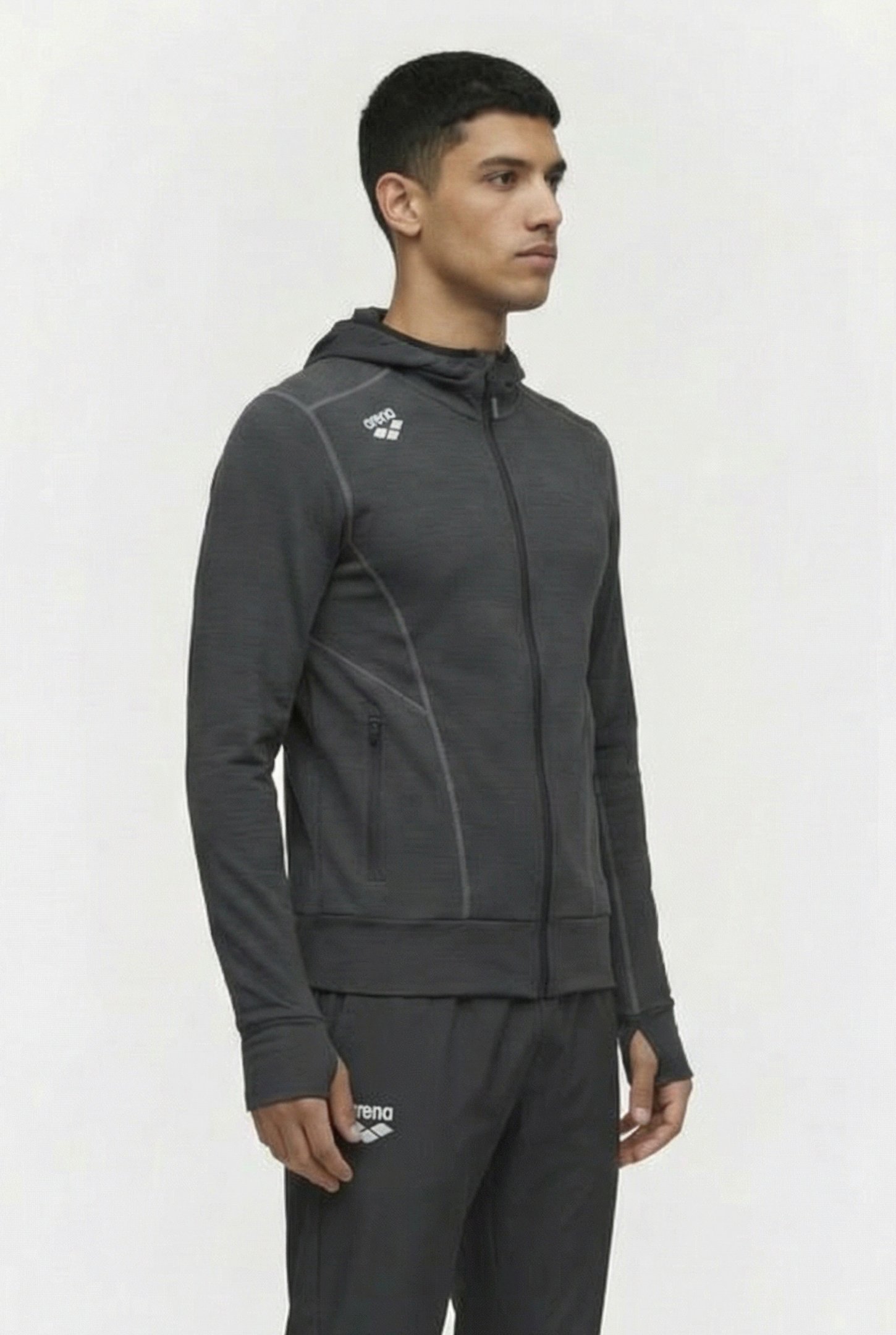 MEN'S HOODED JACKET SPACER LOGO BLACK 3