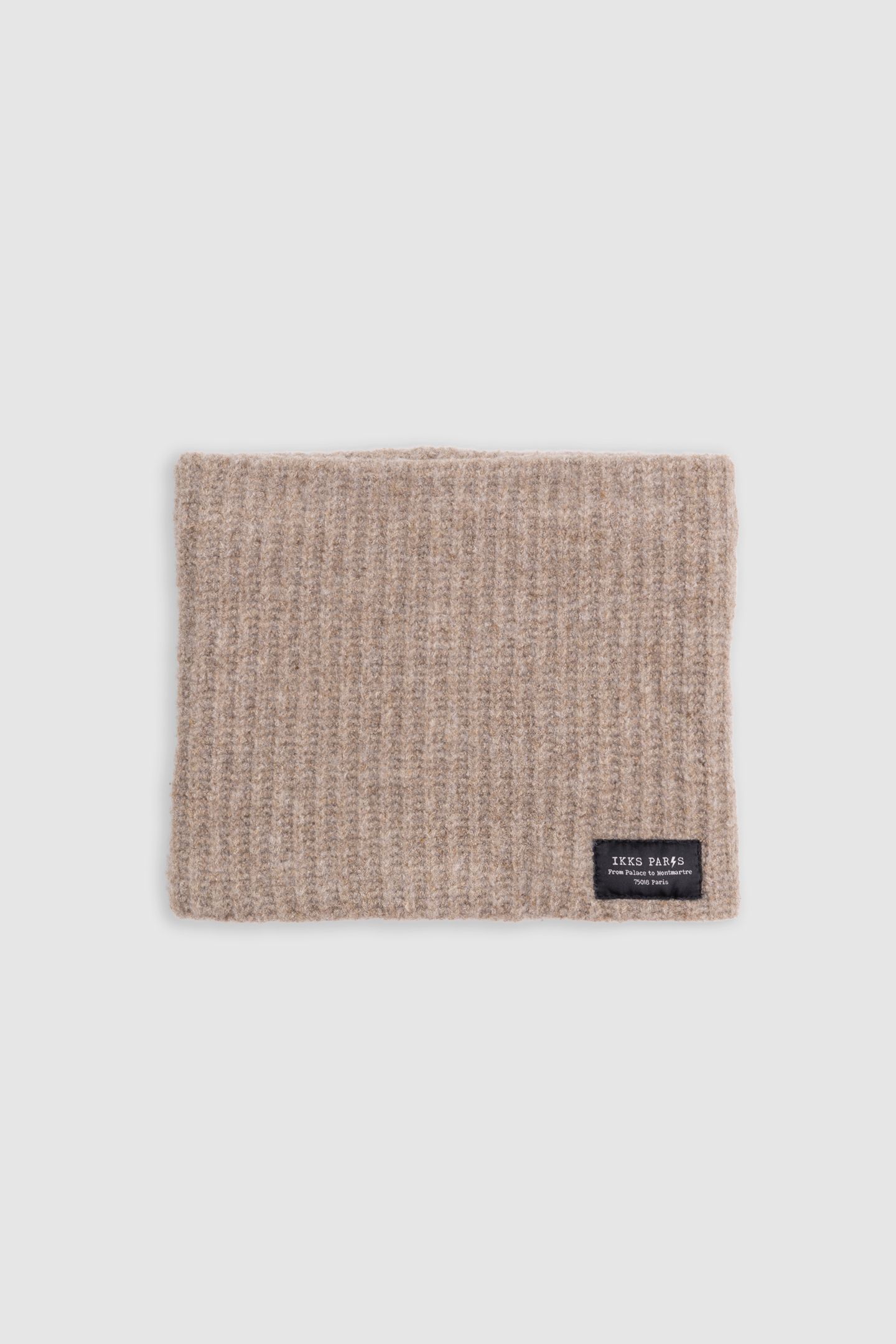 BOY'S CAMEL THICK-RIBBED KNITTED SNOOD 1