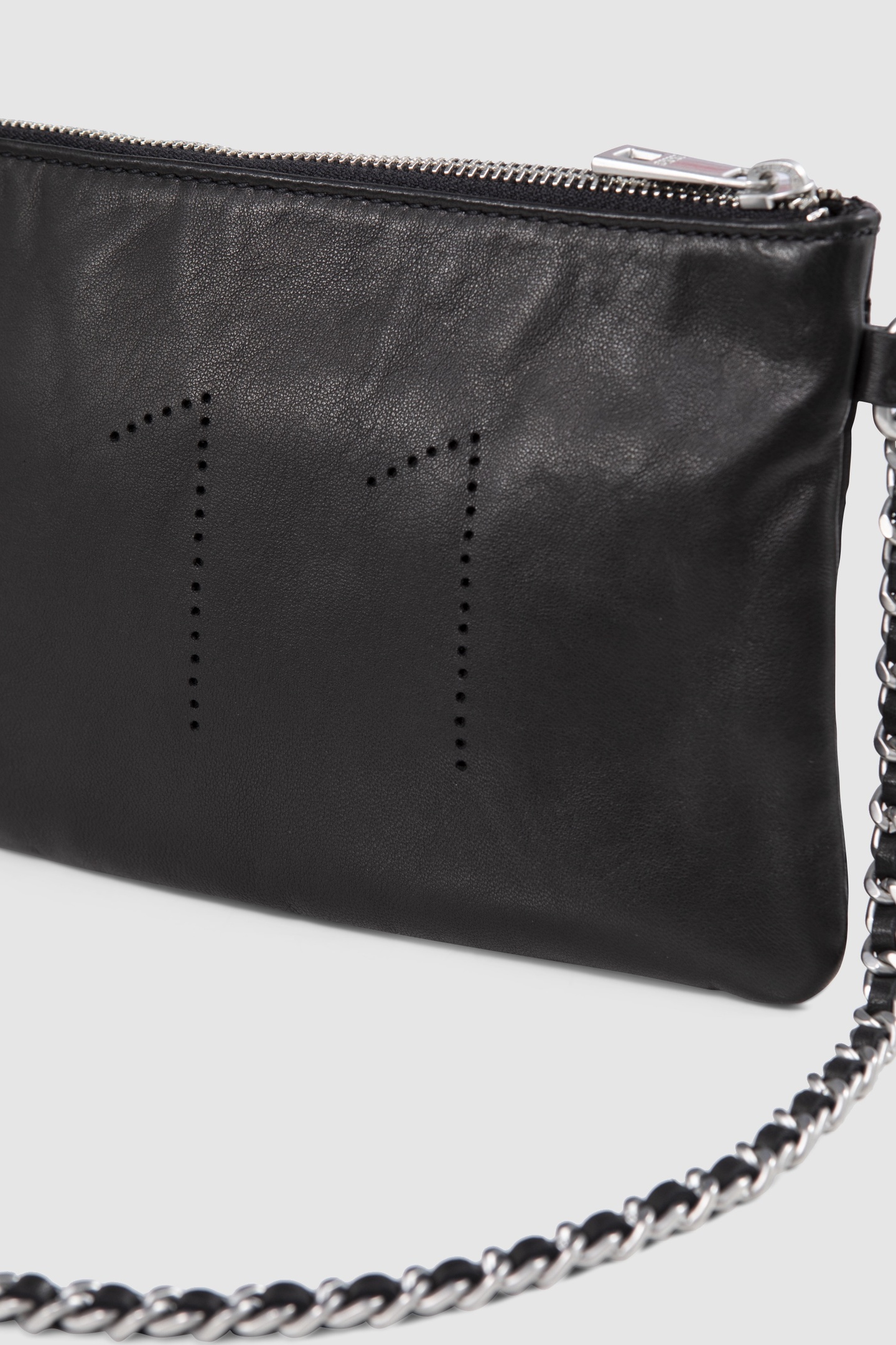 BLACK PERFORATED LEATHER THE 111 CLUTCH BAG 1