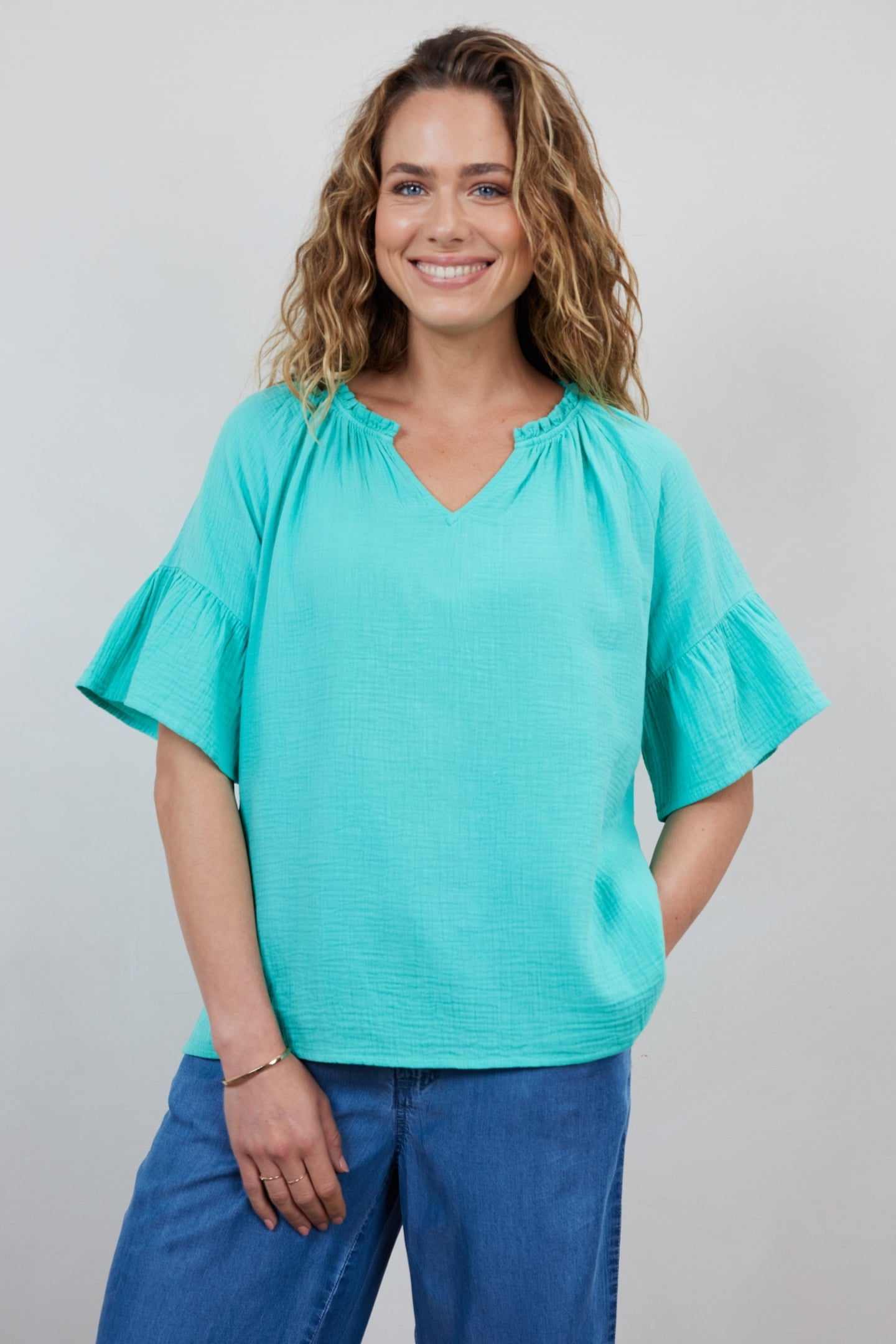BLOUSE RUBY IN ELECTRIC GREEN 3