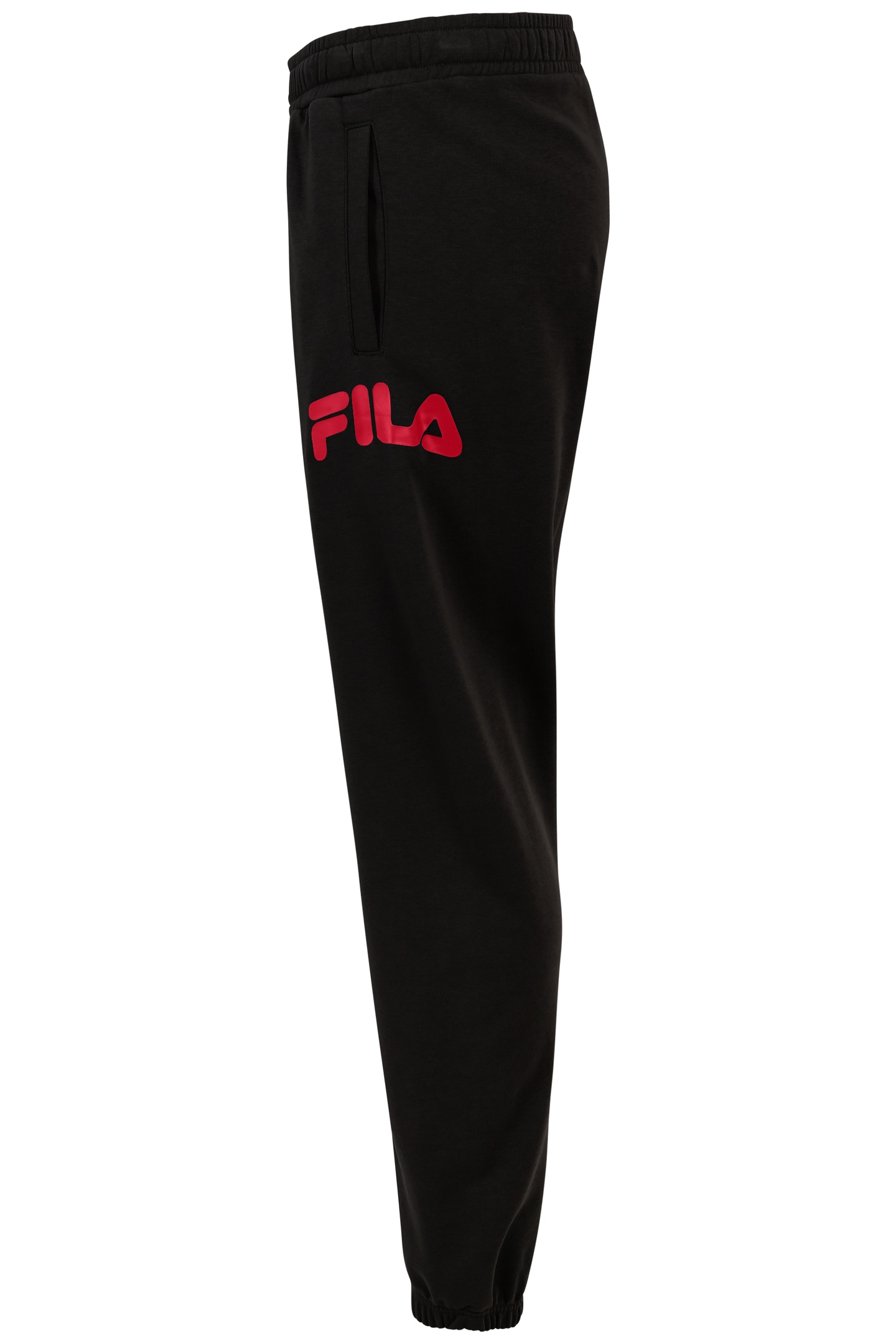LAGESSE LOOSE SWEAT PANTS BLACK-TRUE RED 7