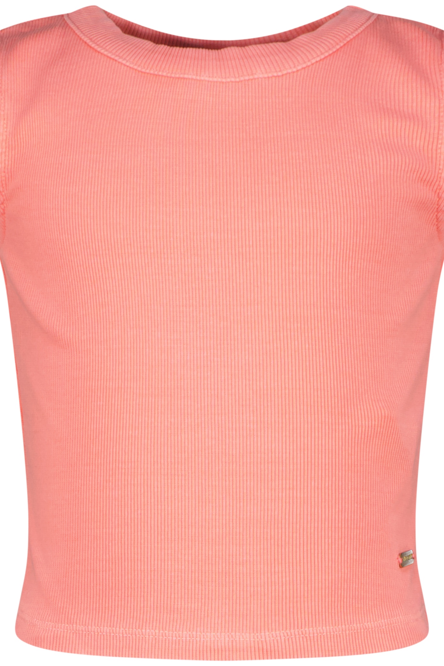 Vingino Basic-crop Rib Top Neon Peach Maat: 12 | Outlet | Unisex | Oranje