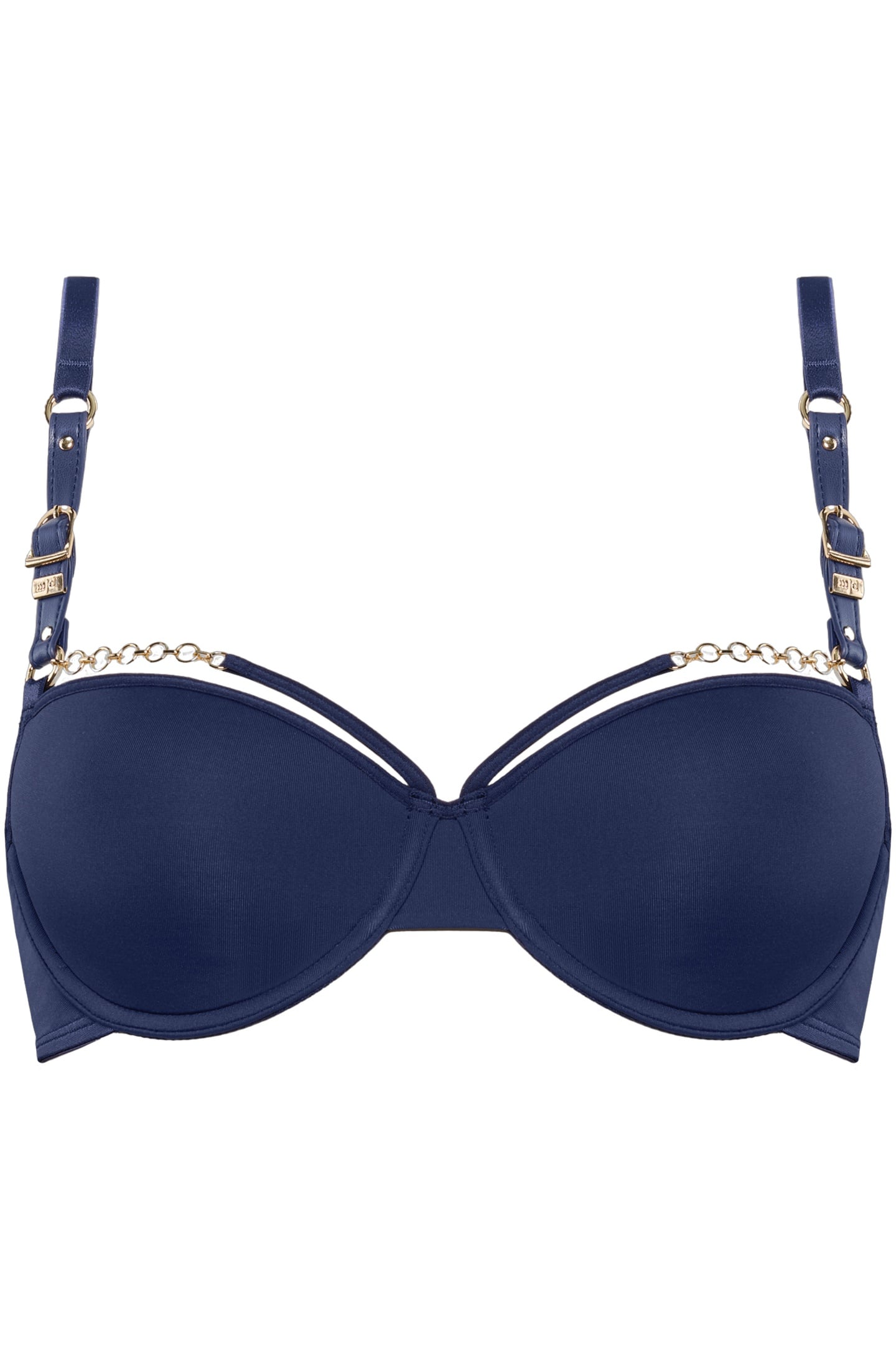 MORANA DARK SKY BLUE PLUNGE BALCONY BRA 3
