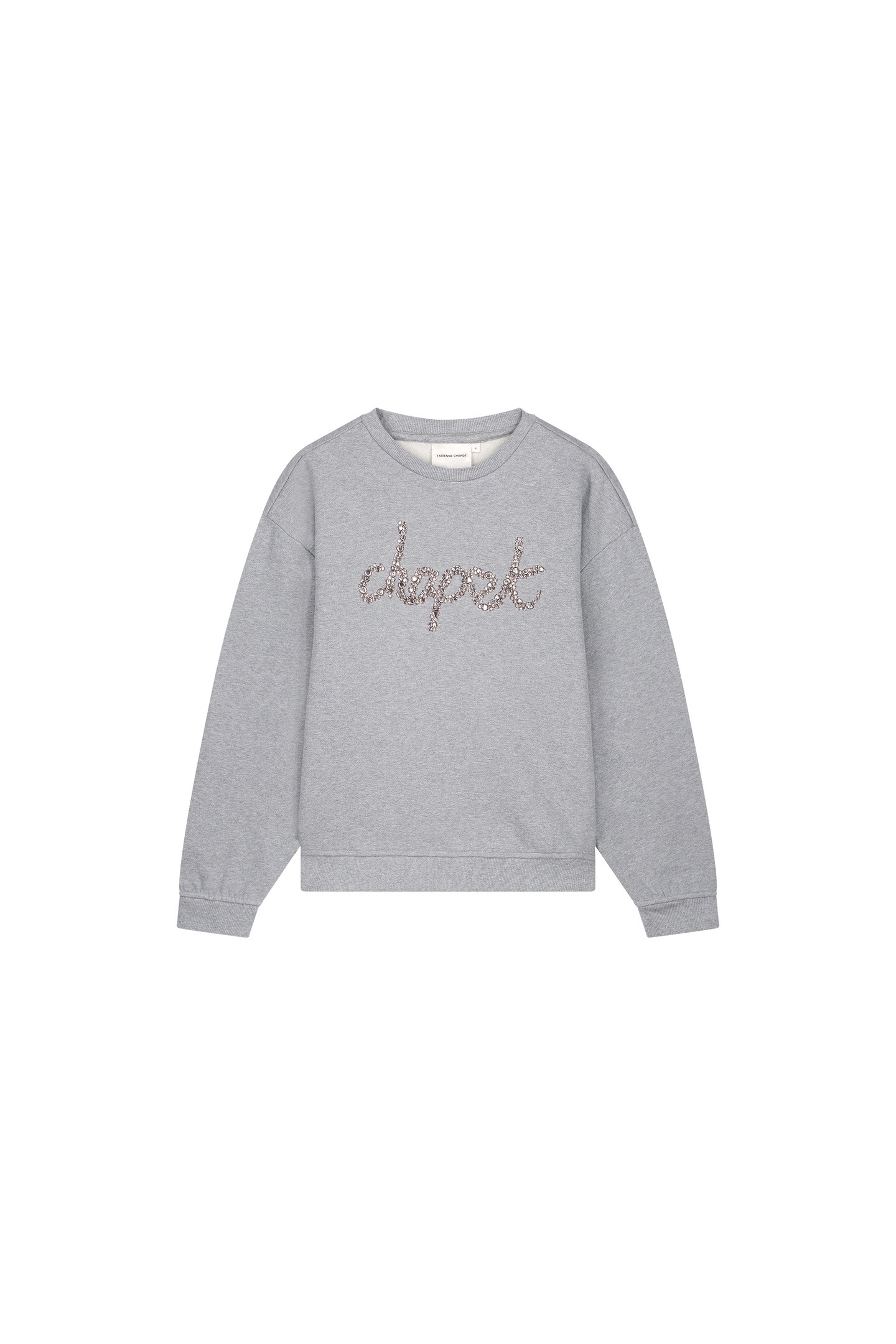 TERRY RHINESTONE SWEATER DARK GREY MELANGE 4