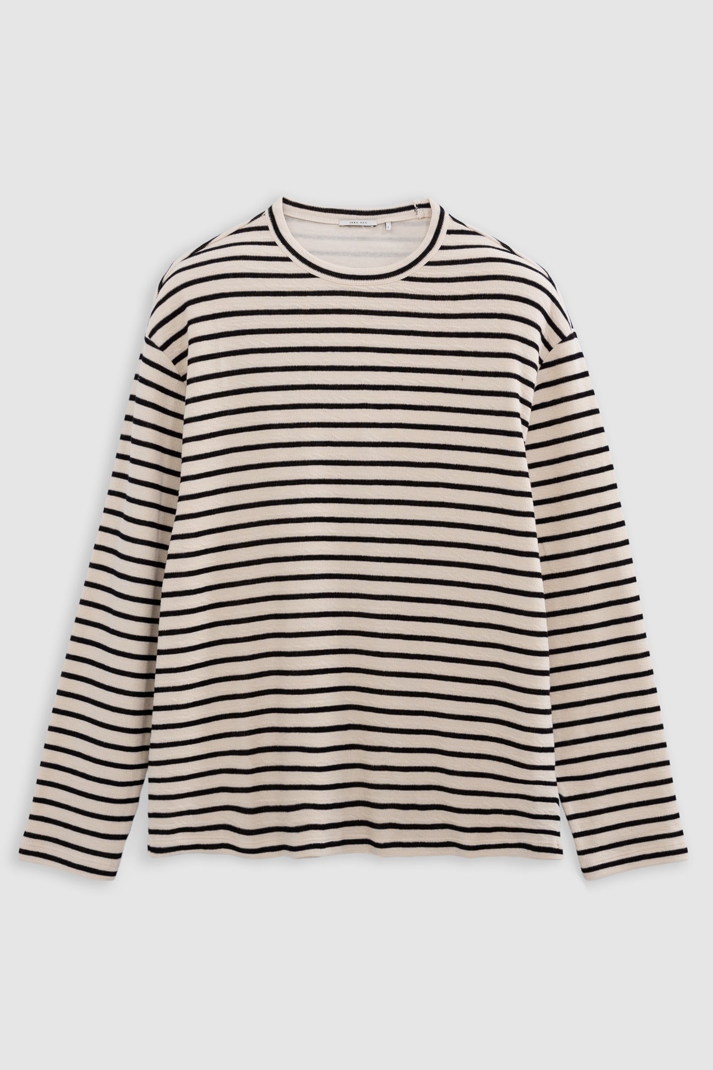 BLACK STRIPED LINEN SAILOR T-SHIRT WITH EMBROIDERY 4