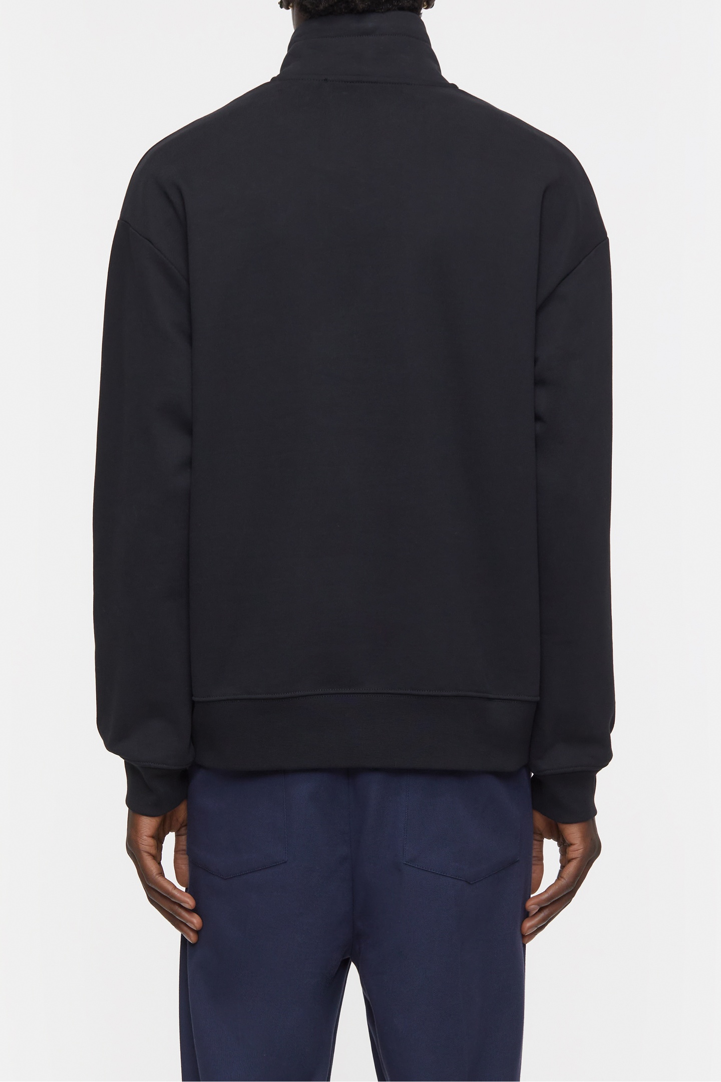 HALF ZIP SWEAT T-SHIRTS BLACK 3