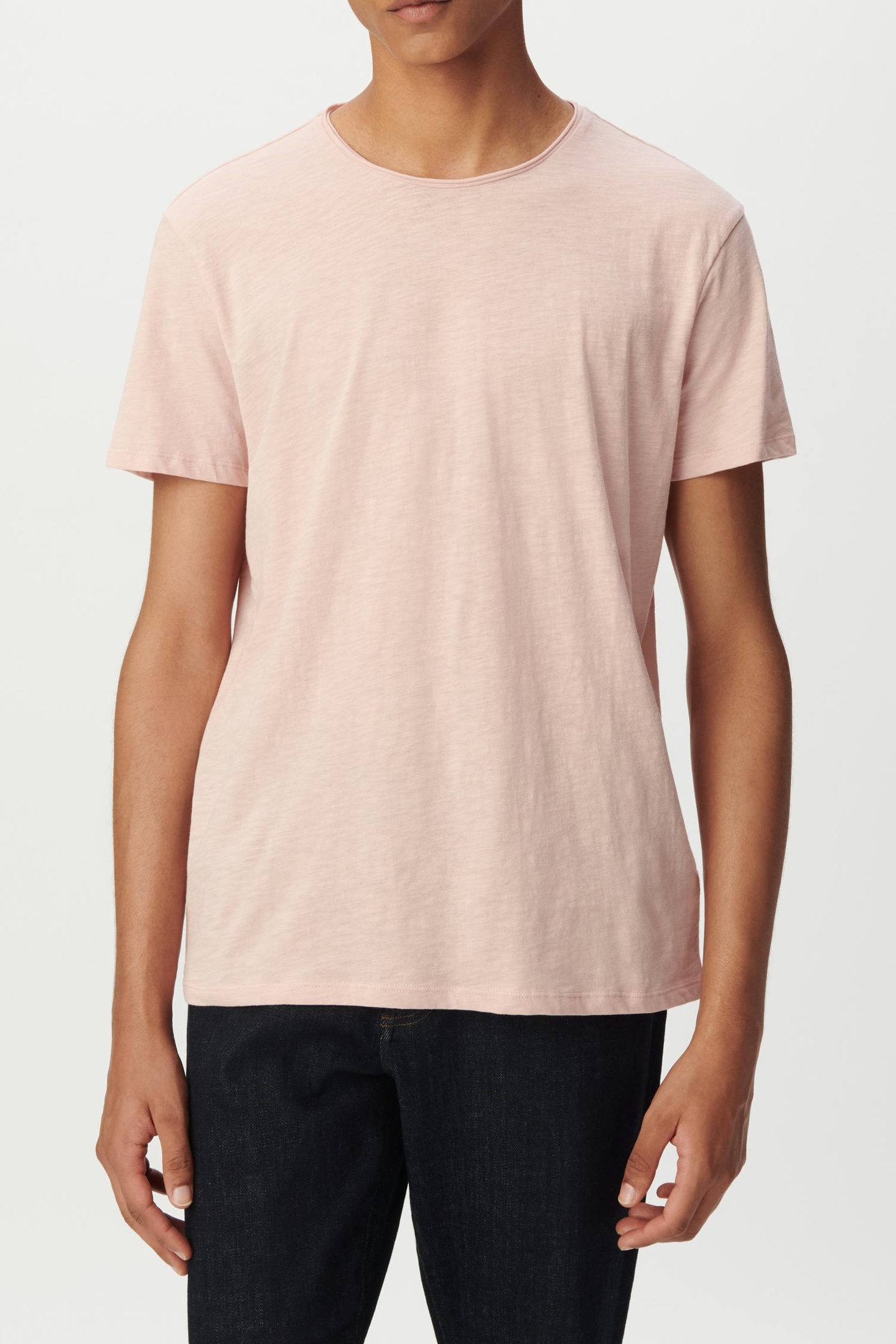 PINK ORGANIC COTTON ESSENTIAL CREW NECK T-SHIRT 1