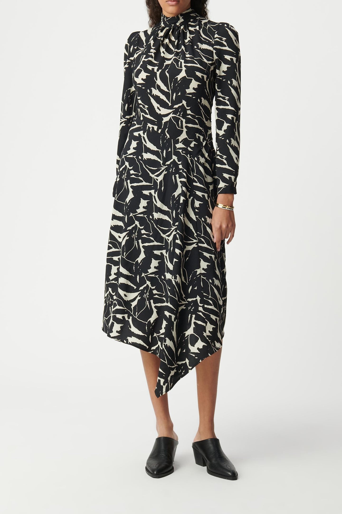 BLACK FLORAL ZEBRA PRINT DRESS 3