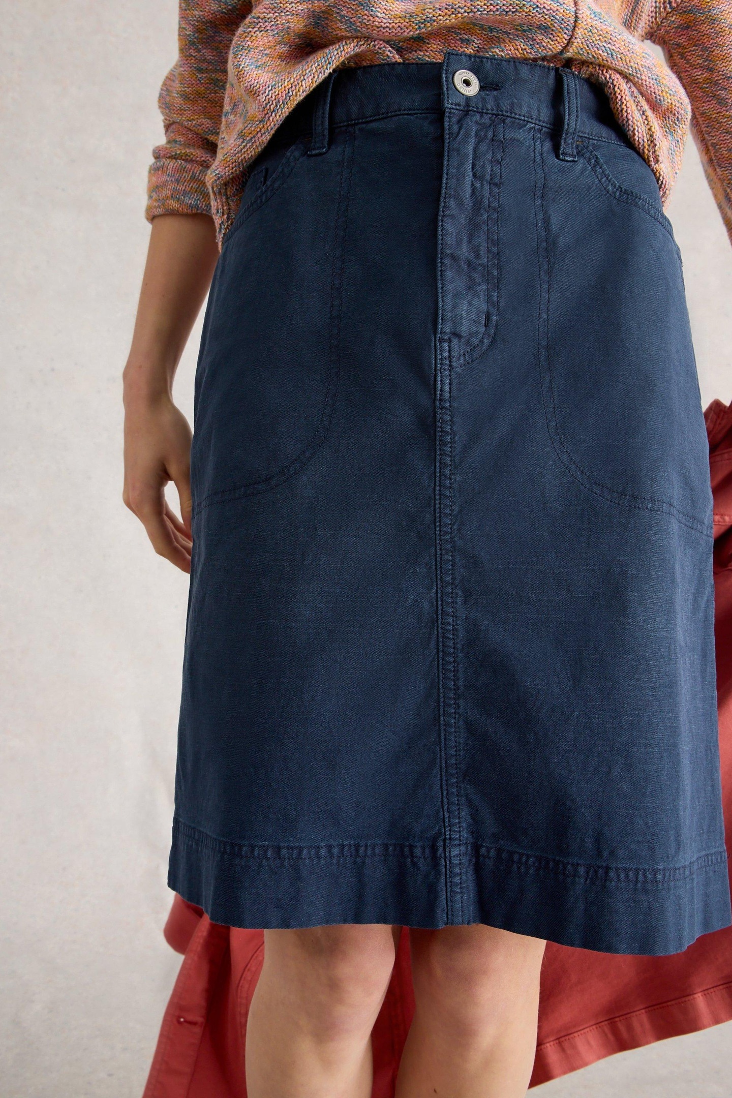 TIA CHINO SKIRT DARK NAVY 2