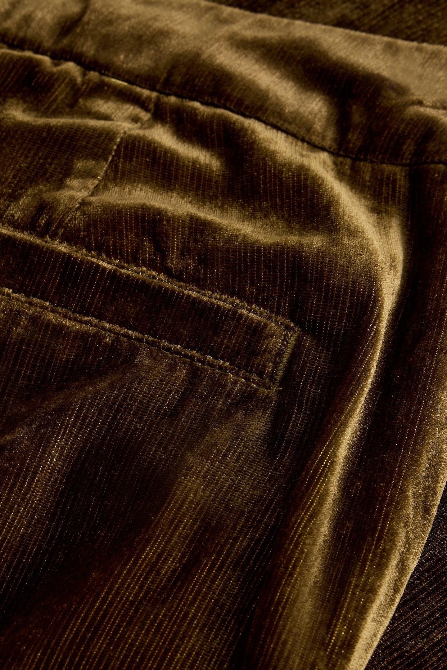 BELLE WIDE LEG VELVET TROUSER DARK CHARTREUSE 5