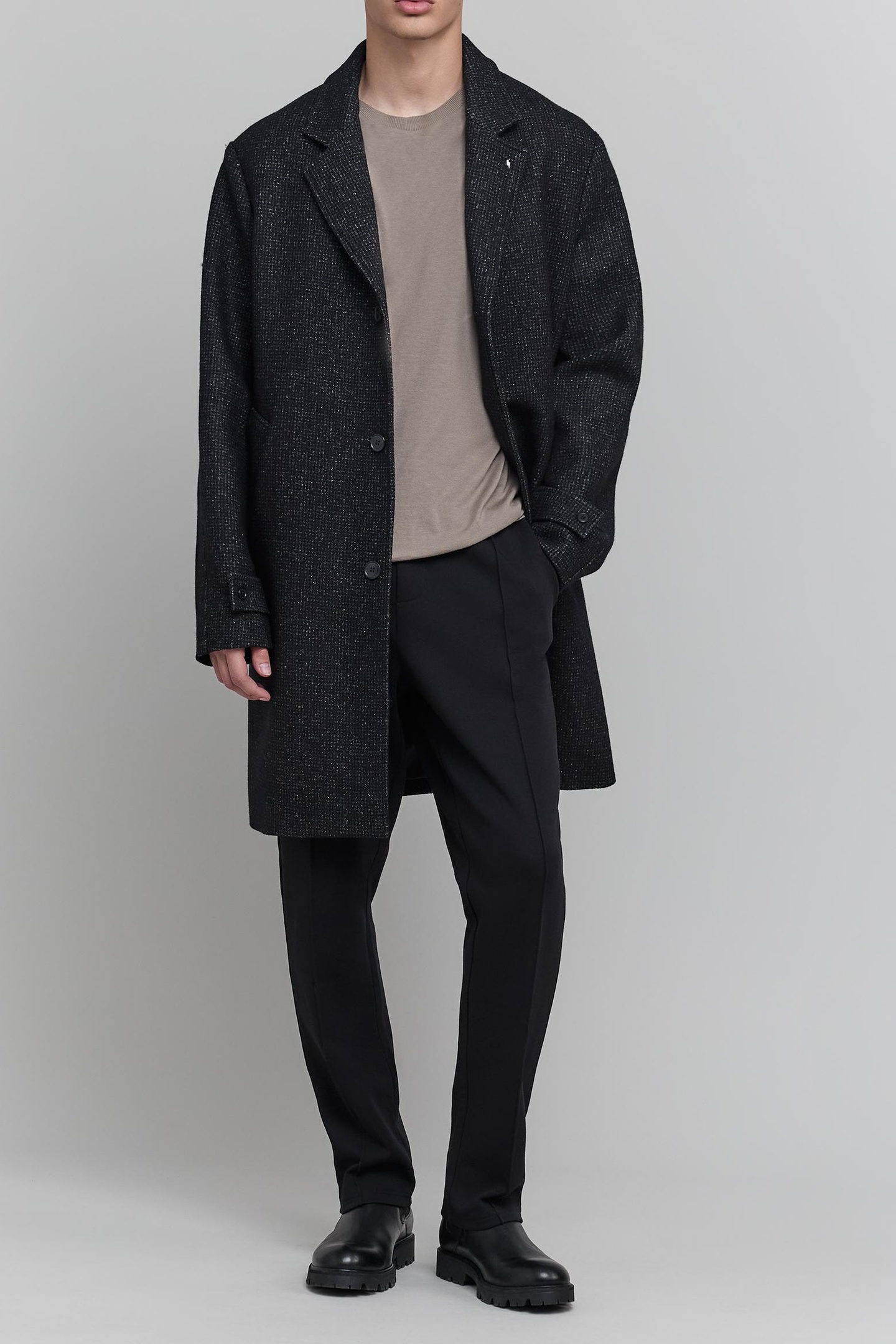 BLACK FLEECE FRONT-SEAM JOGPANTS 2