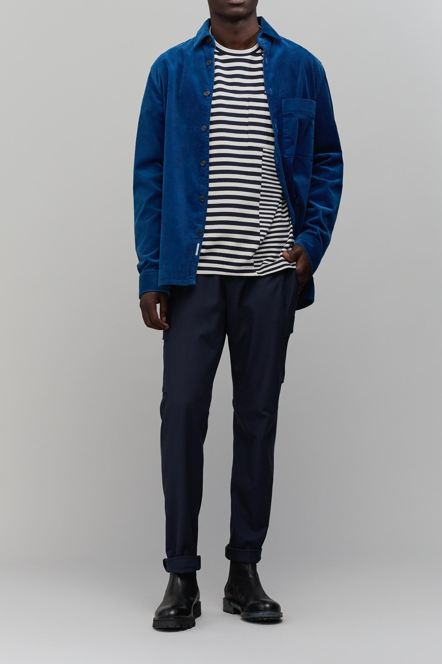 OFF-WHITE NAVY STRIPED SAILOR T-SHIRT 1