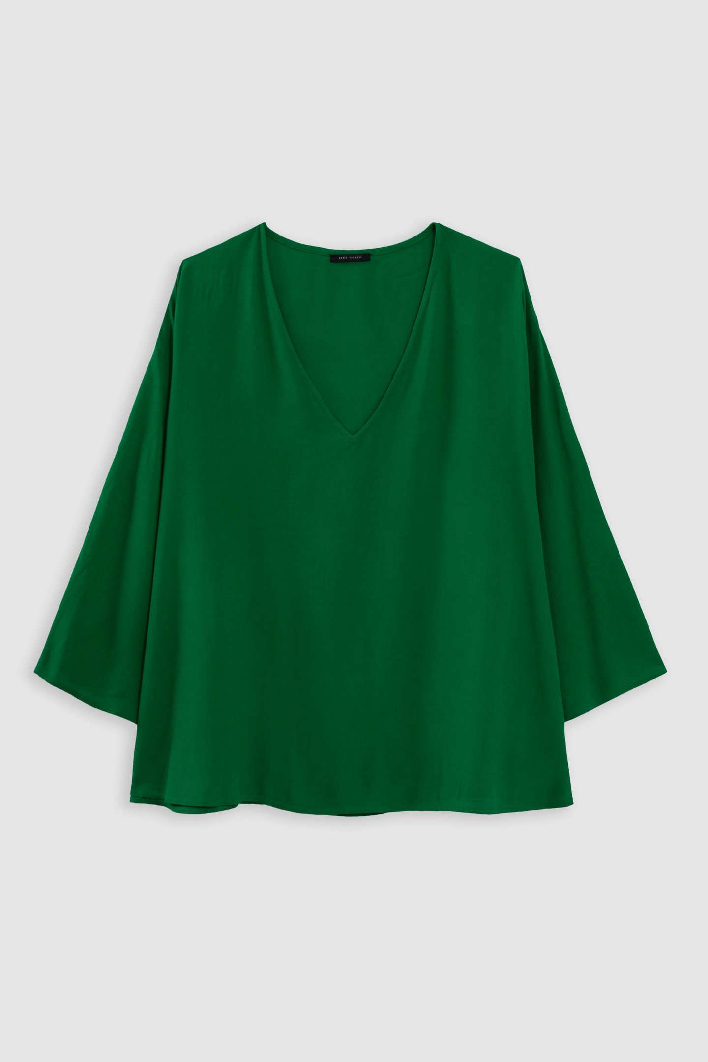 GREEN LENZING™ ECOVERO™ CAPE-STYLE LOOSE-FIT BLOUSE 1