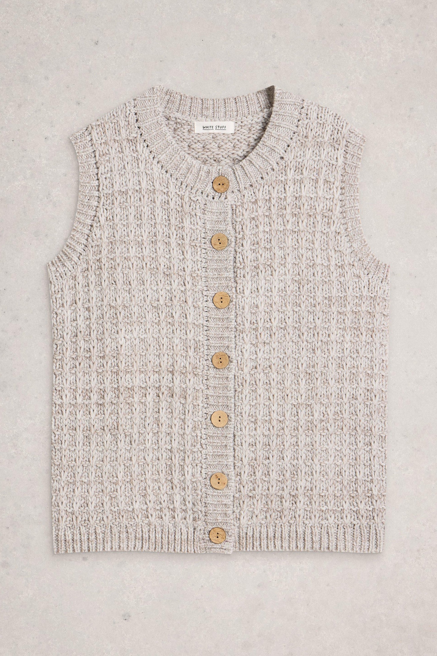 MAXINE BUTTON TANK LIGHT NATURAL 4