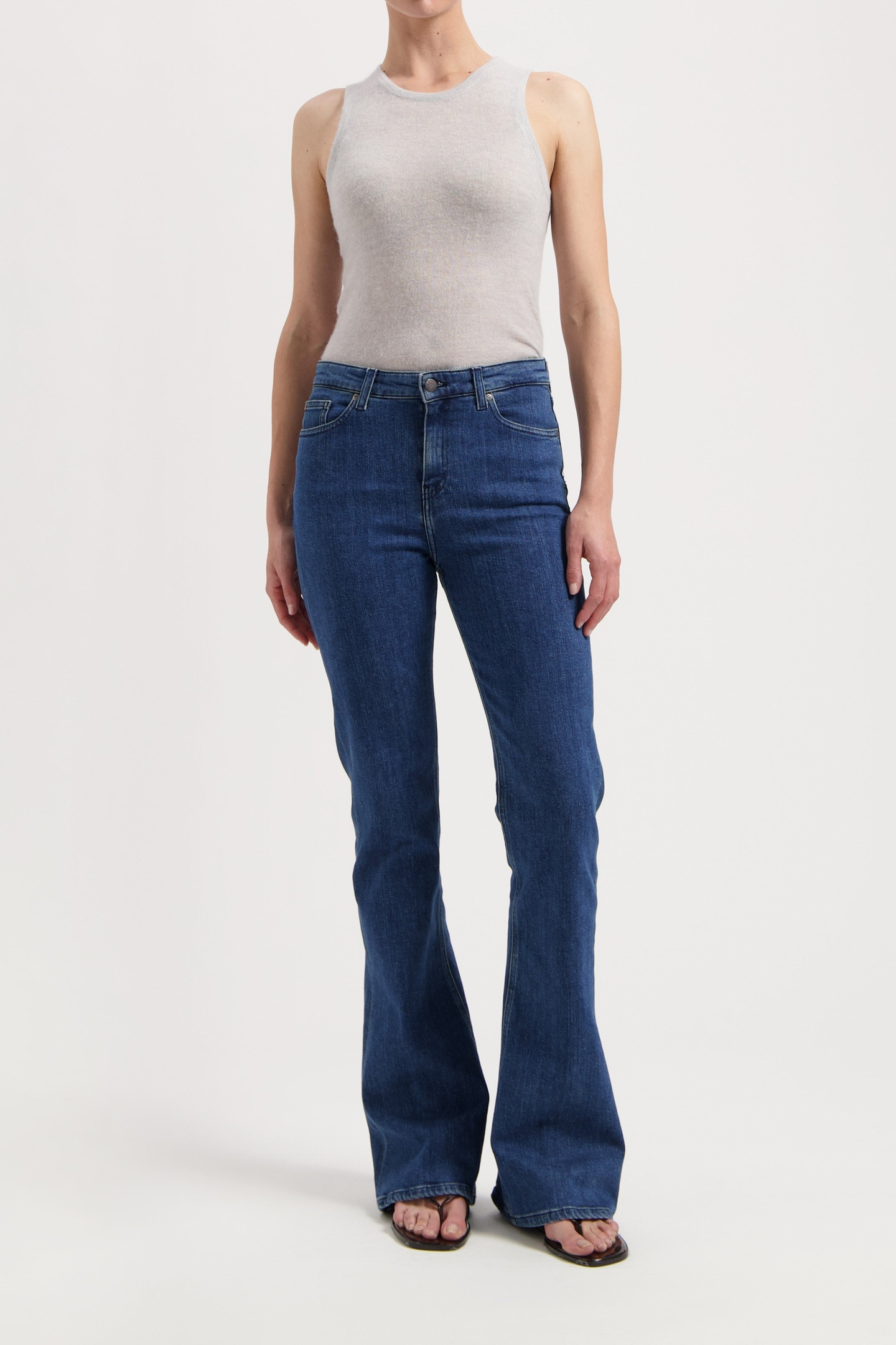 ISY HIGH FLARED STONE INDIGO 1