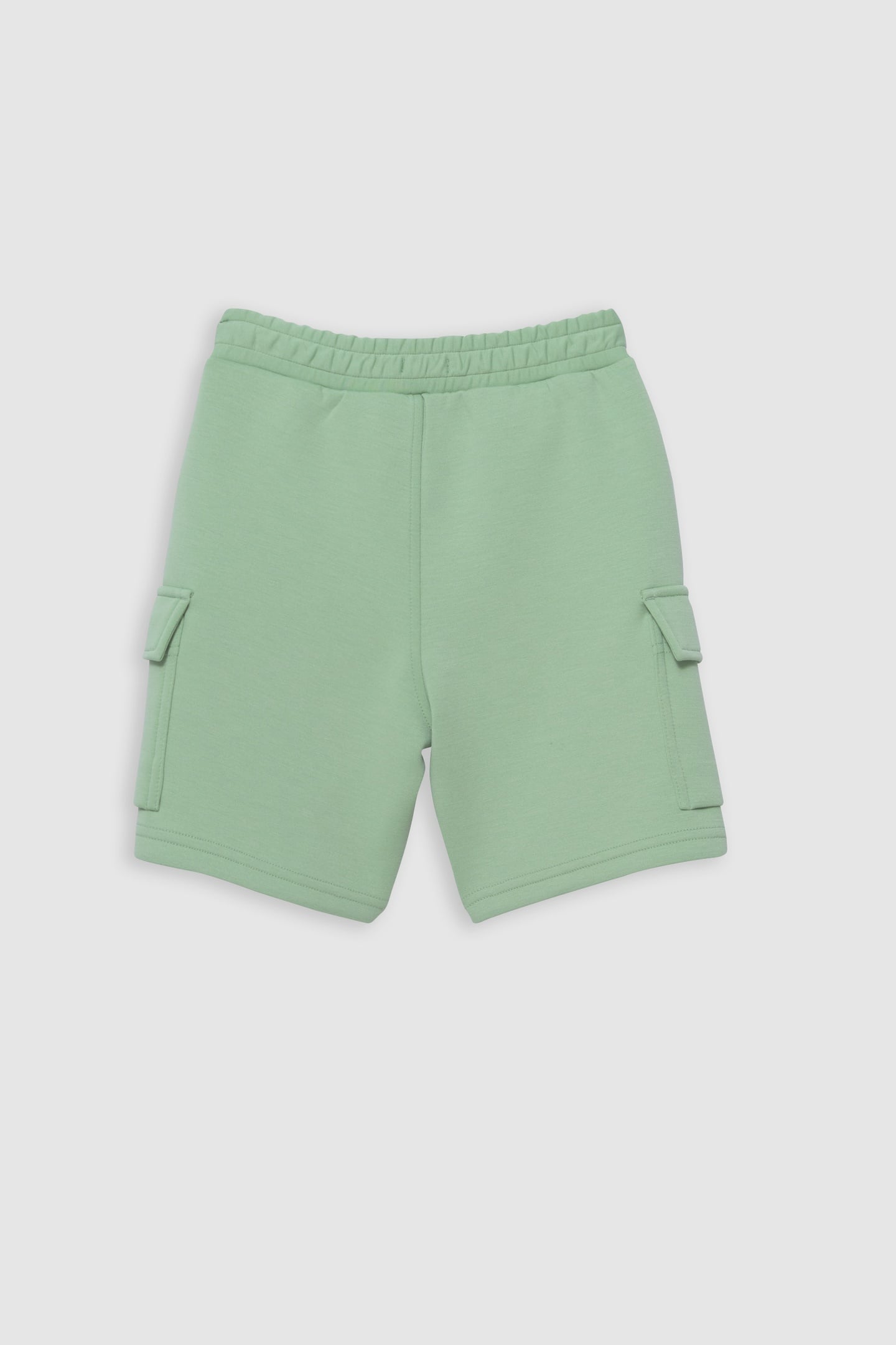 BATTLE GREEN BERMUDA SHORTS WITH PALM TREE MOTIF 2