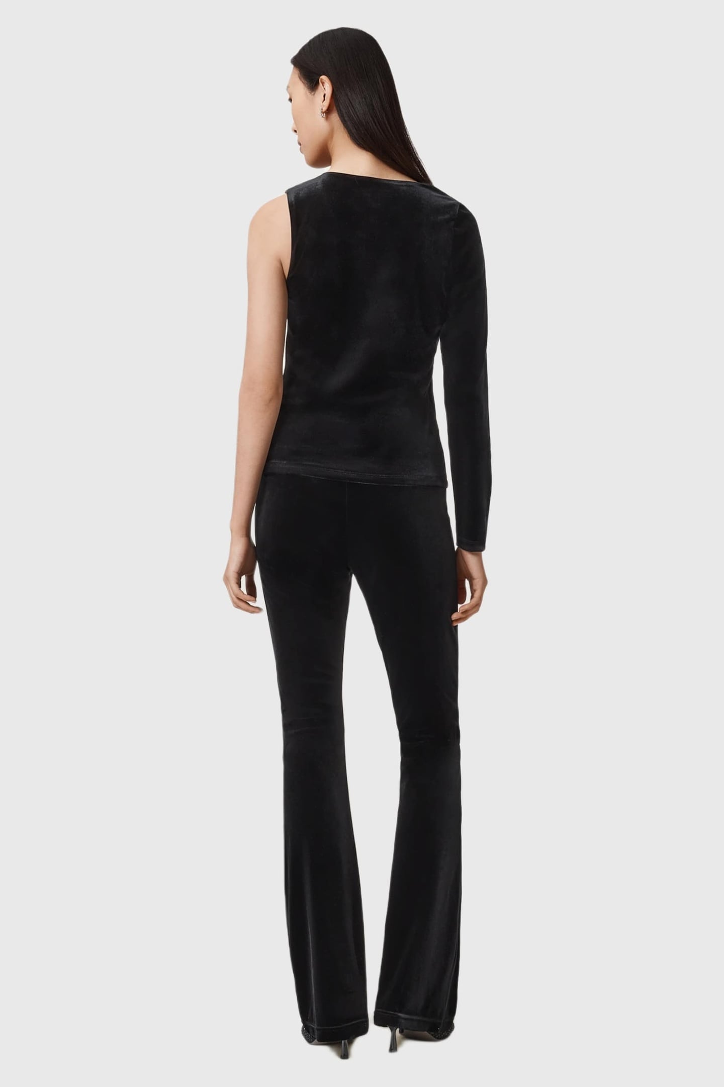 ZANNI FLARE TROUSER VELVET BLACK 5