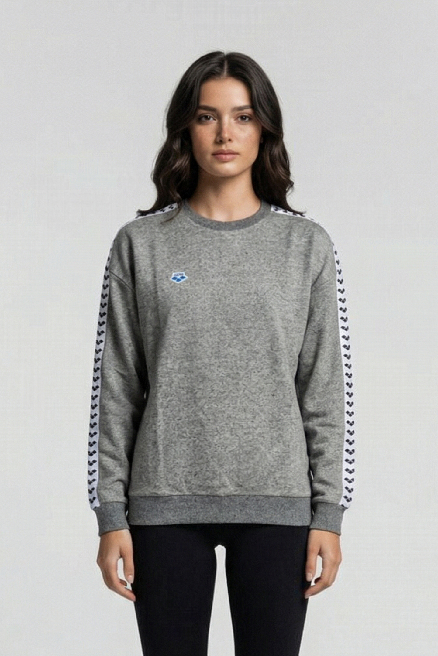 UNISEX SWEAT TEAM OVERSIZE DARK GREY MELANGE WHITE BL 2
